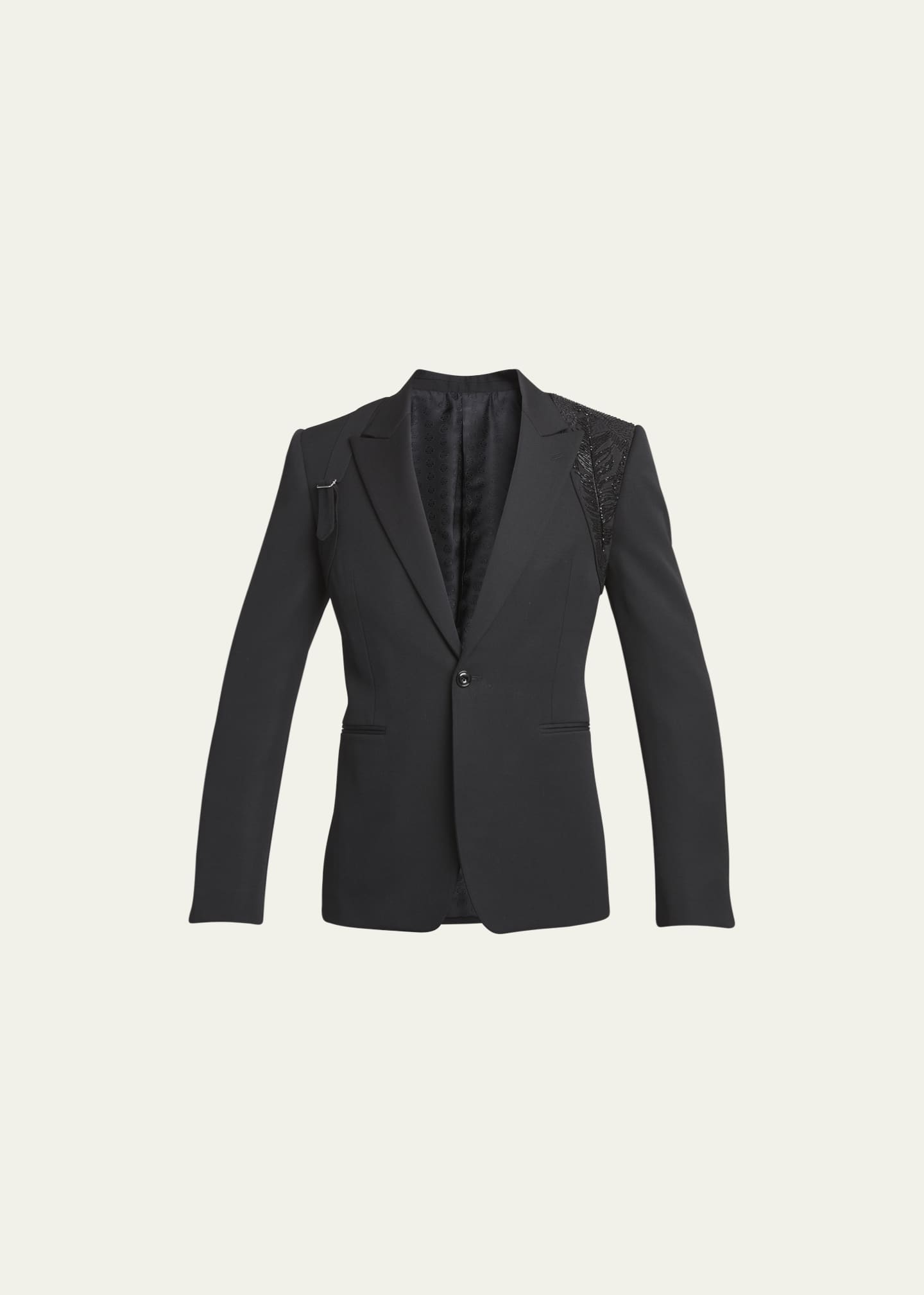 Alexander McQueen Beaded Harness Wool Tuxedo Jacket  Tuxedo jacket,  Designer clothes for men, Prom suits