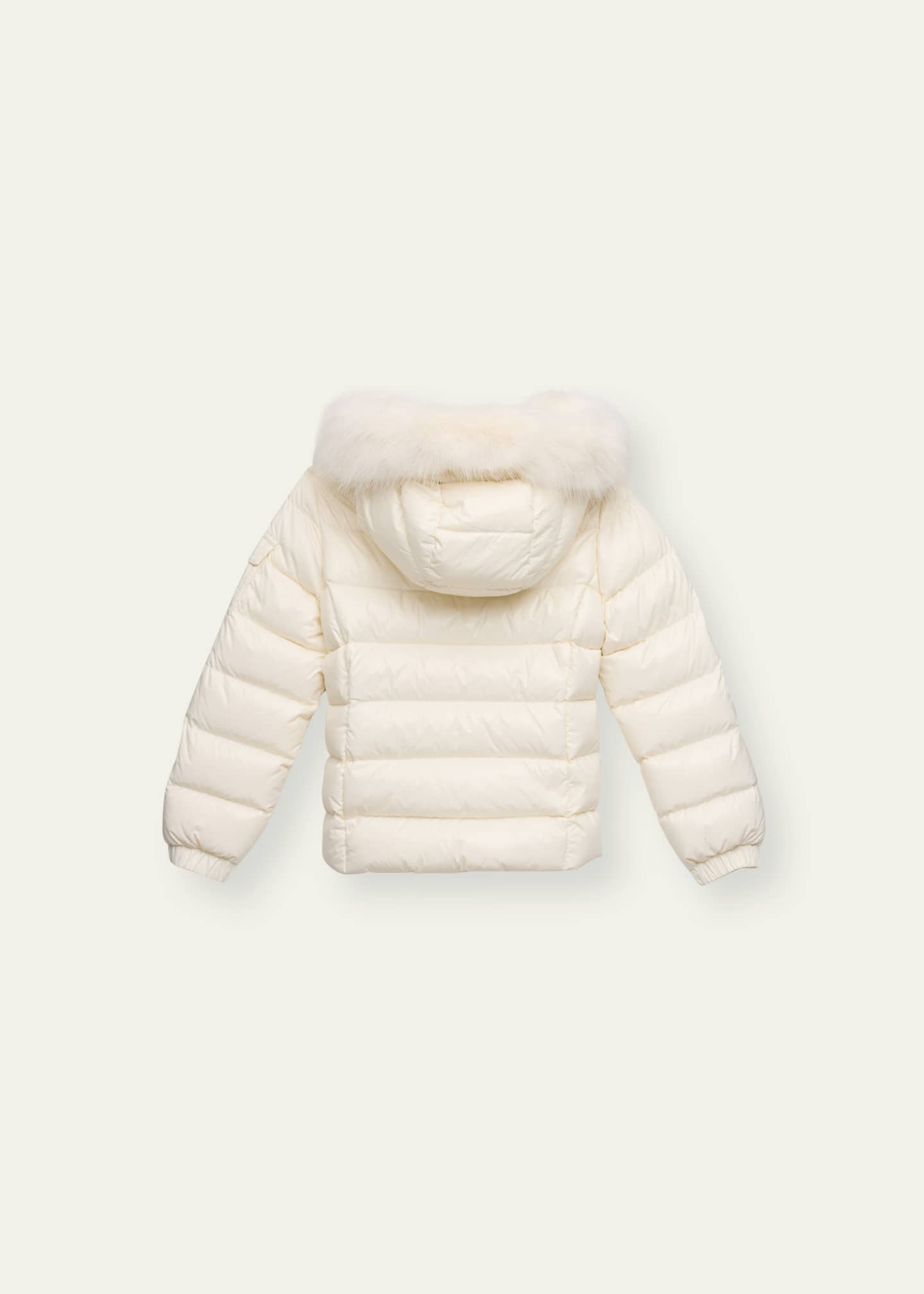 Moncler Kids Bady Faux Fur Quilted Jacket, Size 4-6 Image 2 of 3