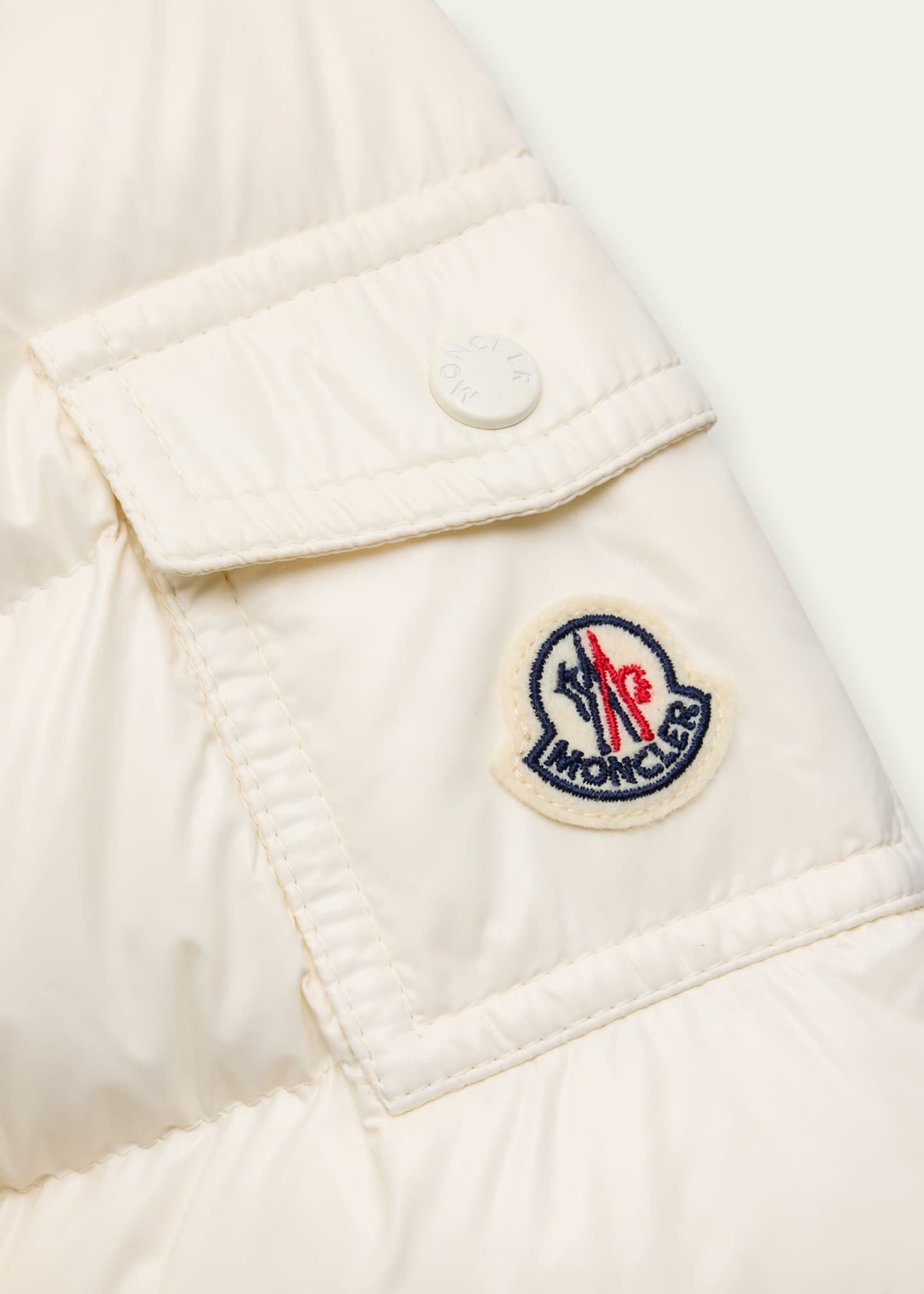 Moncler Kids Bady Faux Fur Quilted Jacket, Size 4-6 Image 3 of 3