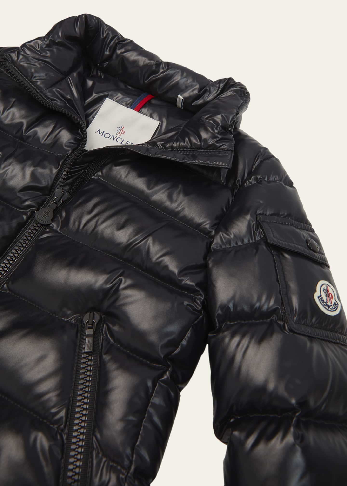 Moncler Kids Bady Faux Fur Quilted Jacket Size 8 14