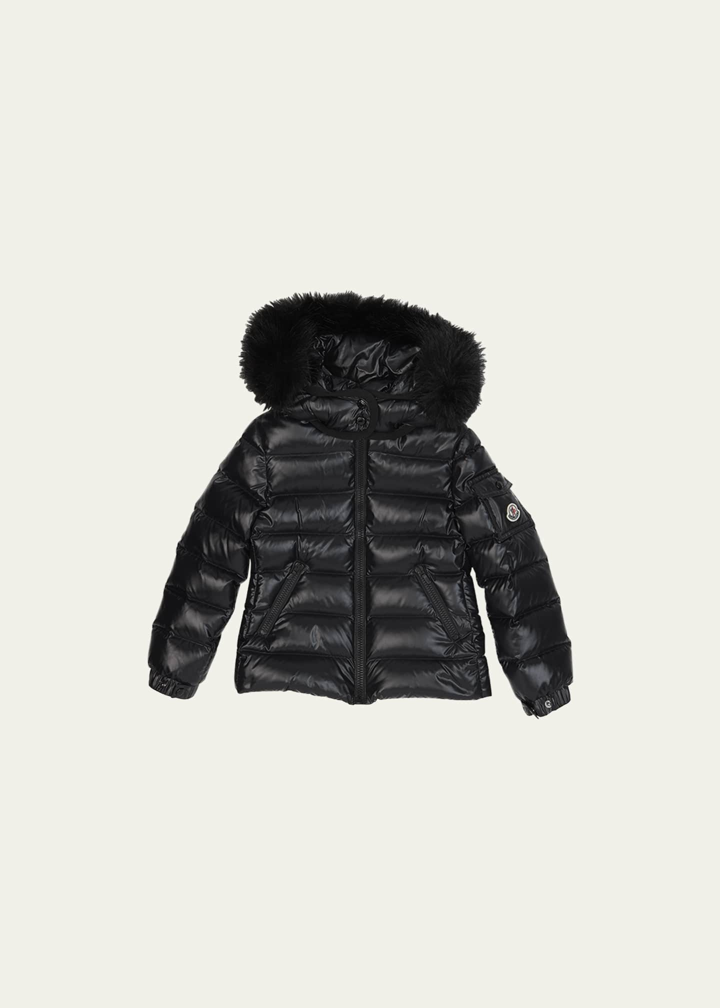 Moncler Kids Bady Faux Fur Quilted Jacket, Size 8-14