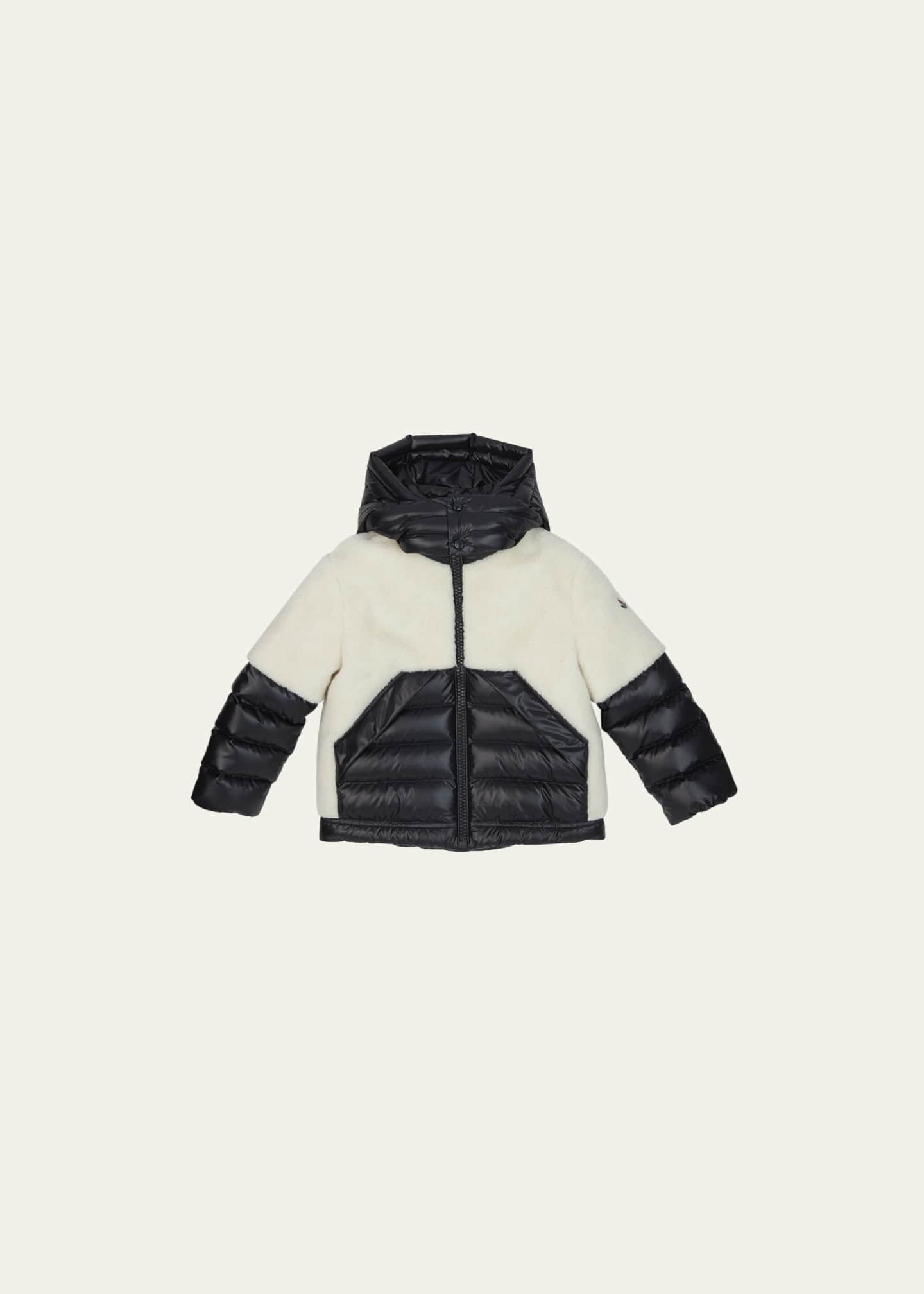 Moncler Kid s Patrick Combo Wool Puffer Jacket Size 8 14