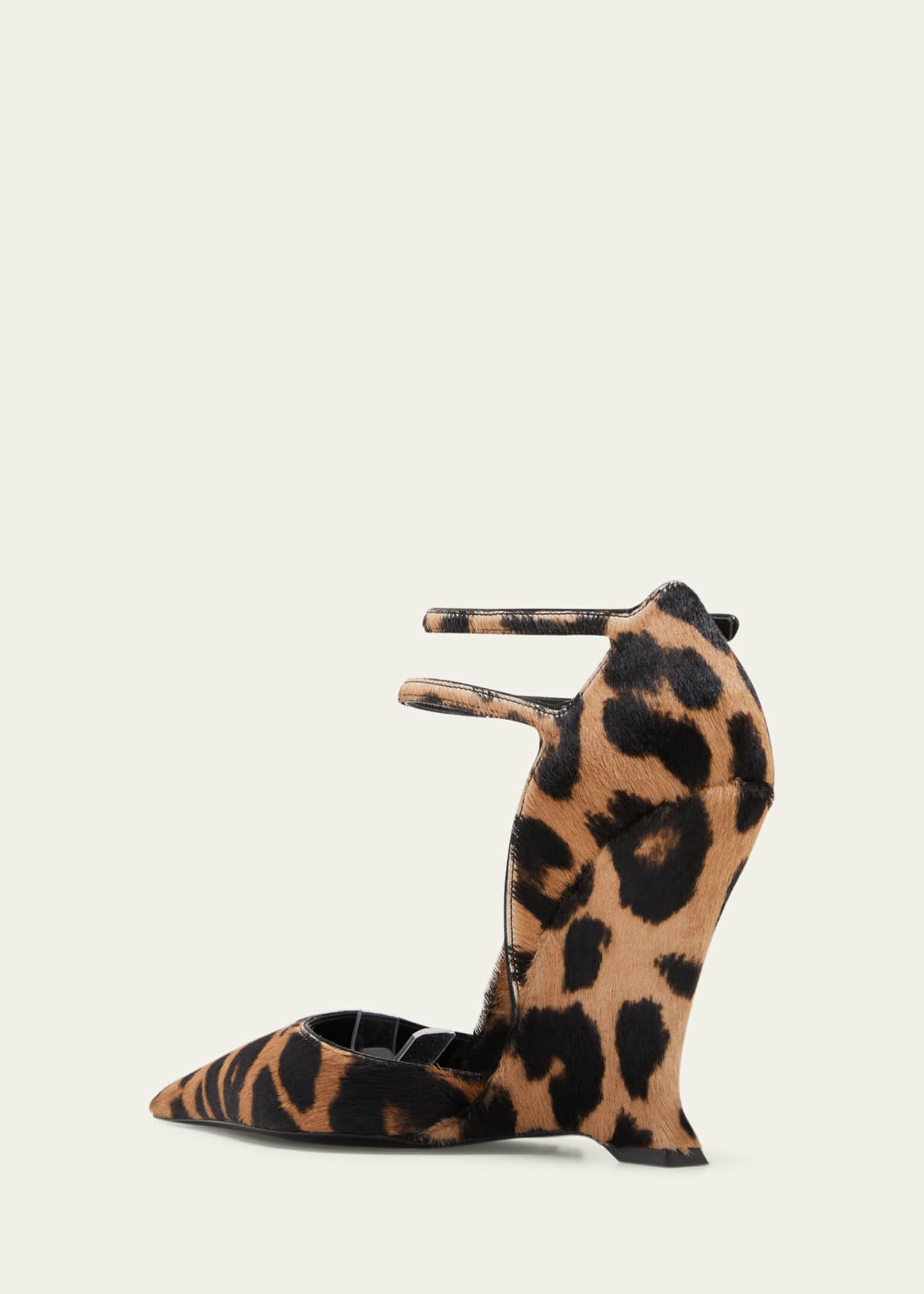 Leopard wedges pumps outlet
