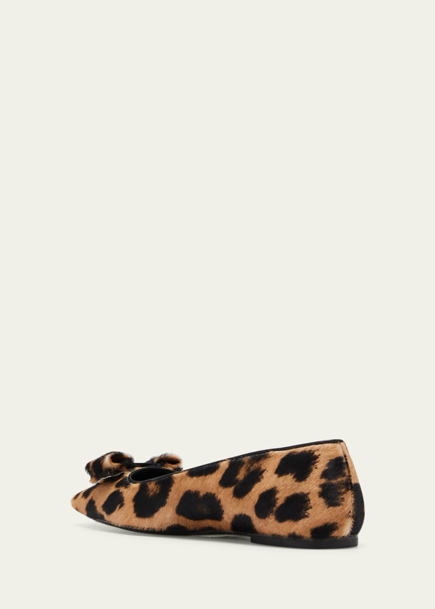 Ferragamo Siwar Leopard-Print Bow Ballet Flats - Bergdorf Goodman