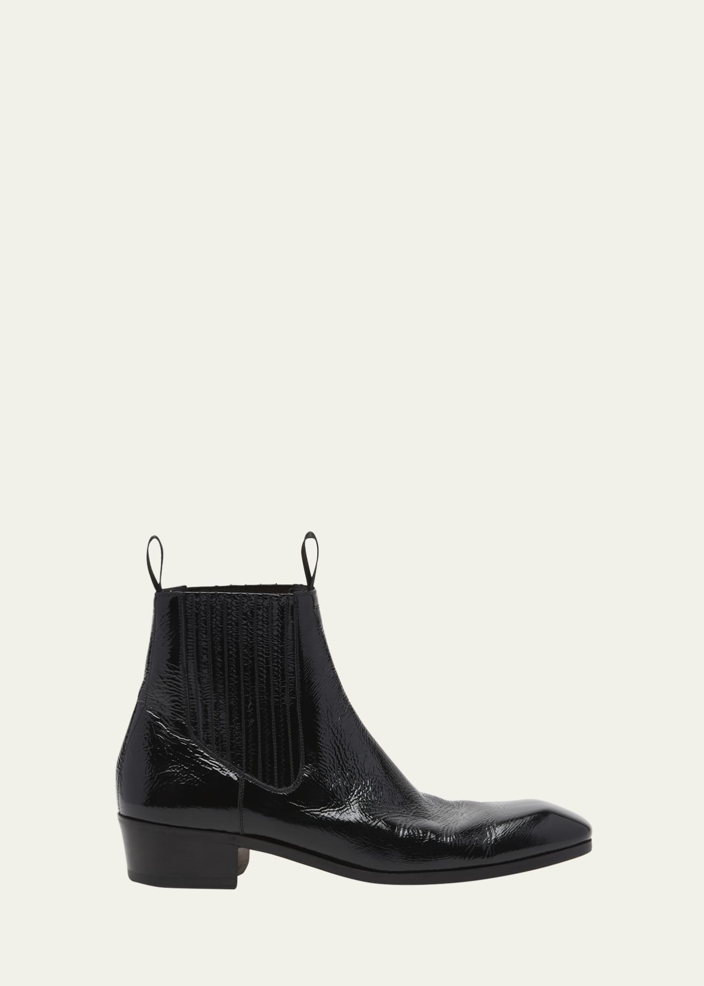 Glossy leather boots sale