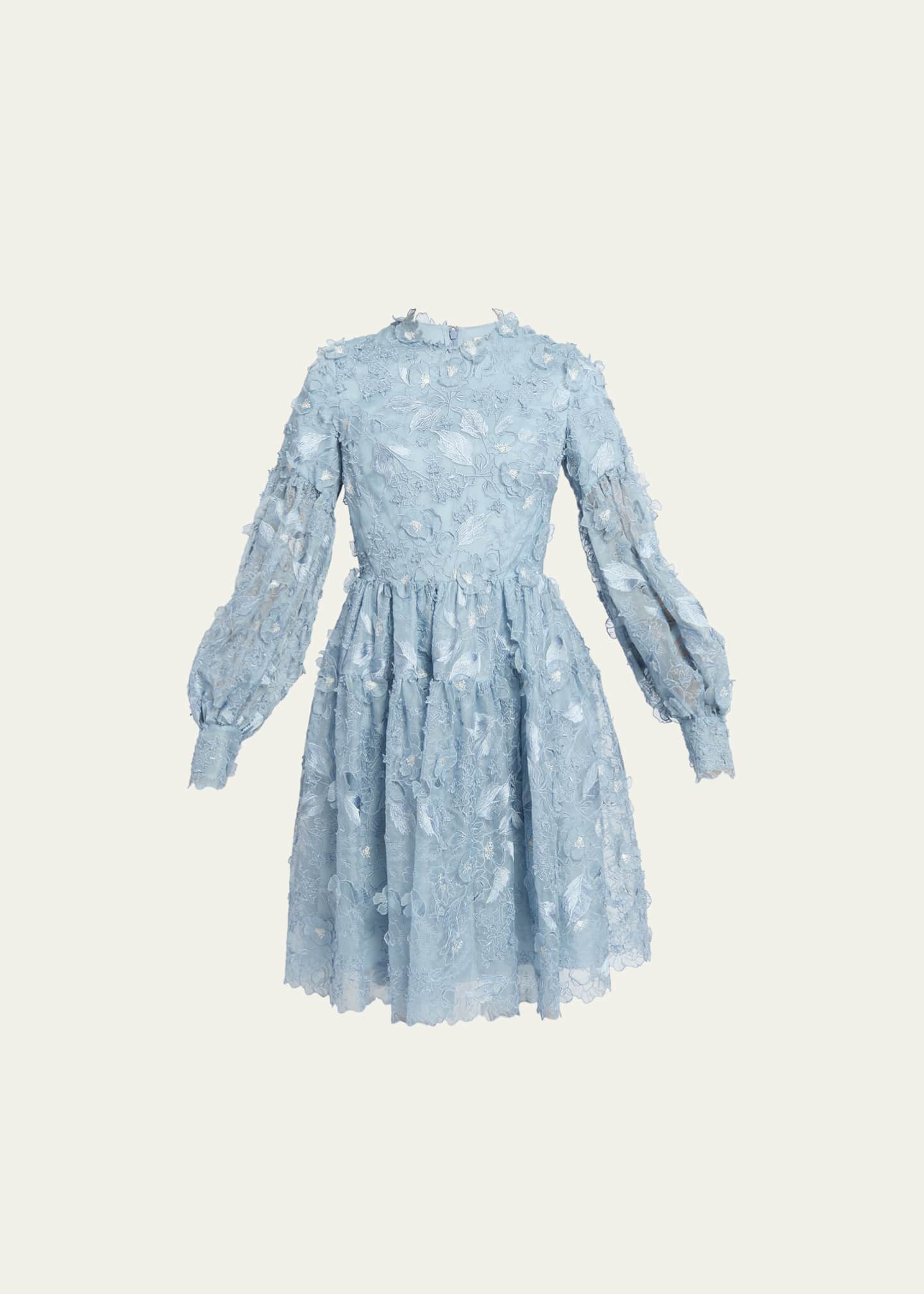 Embroidered lace online tiered dress