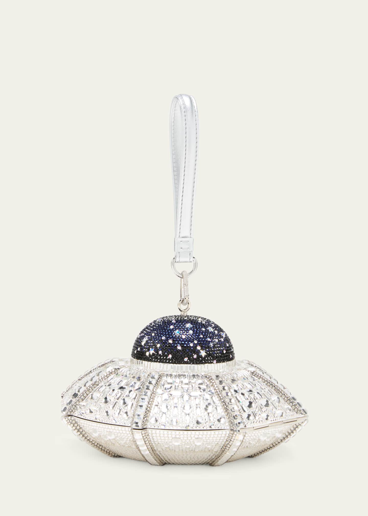 Judith Leiber Couture UFO Orbiter Clutch Bag With Removable Wristlet Strap Image 3 of 5