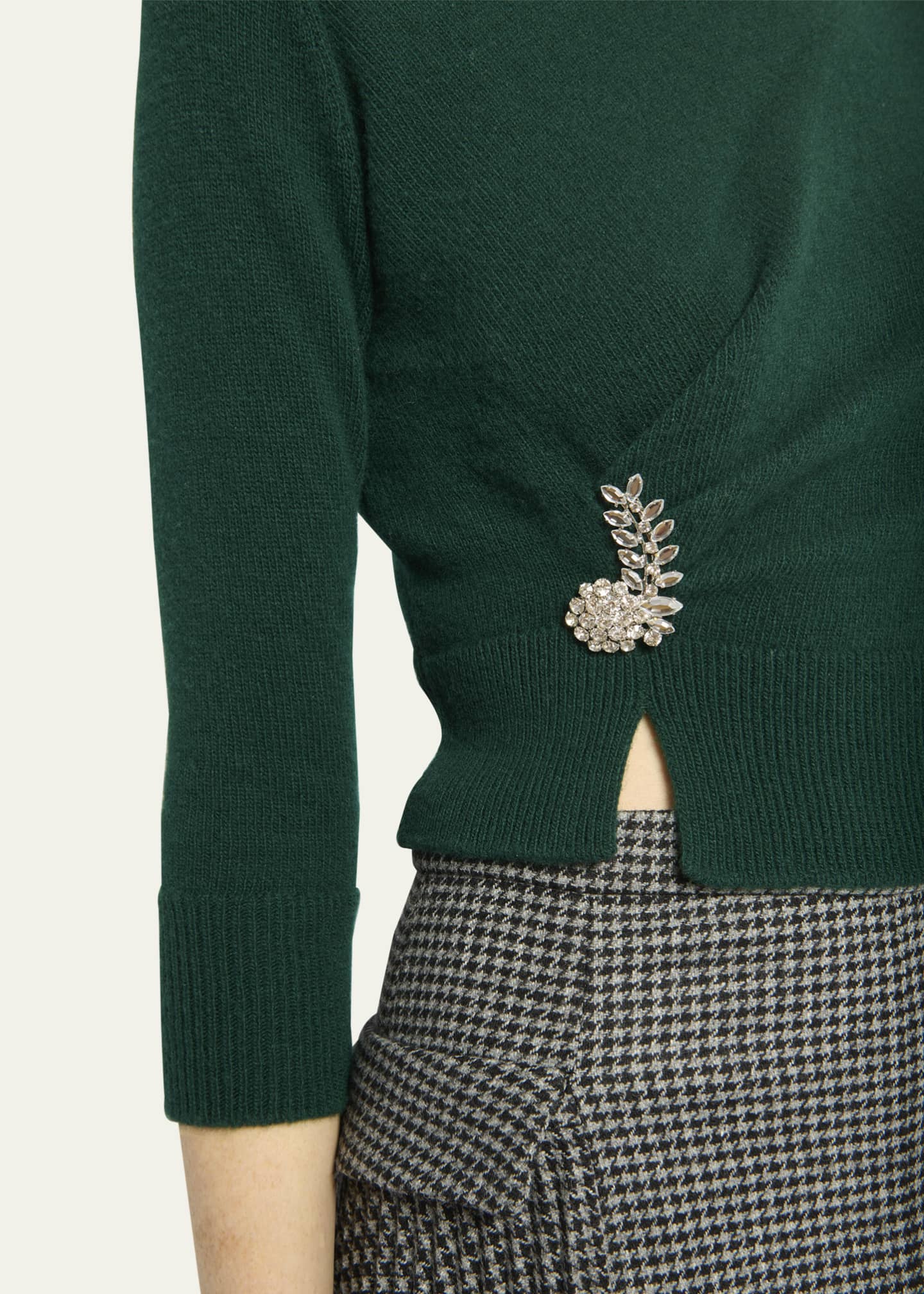 Erdem Wool Knit Jumper with Draped Front Detail Bergdorf Goodman