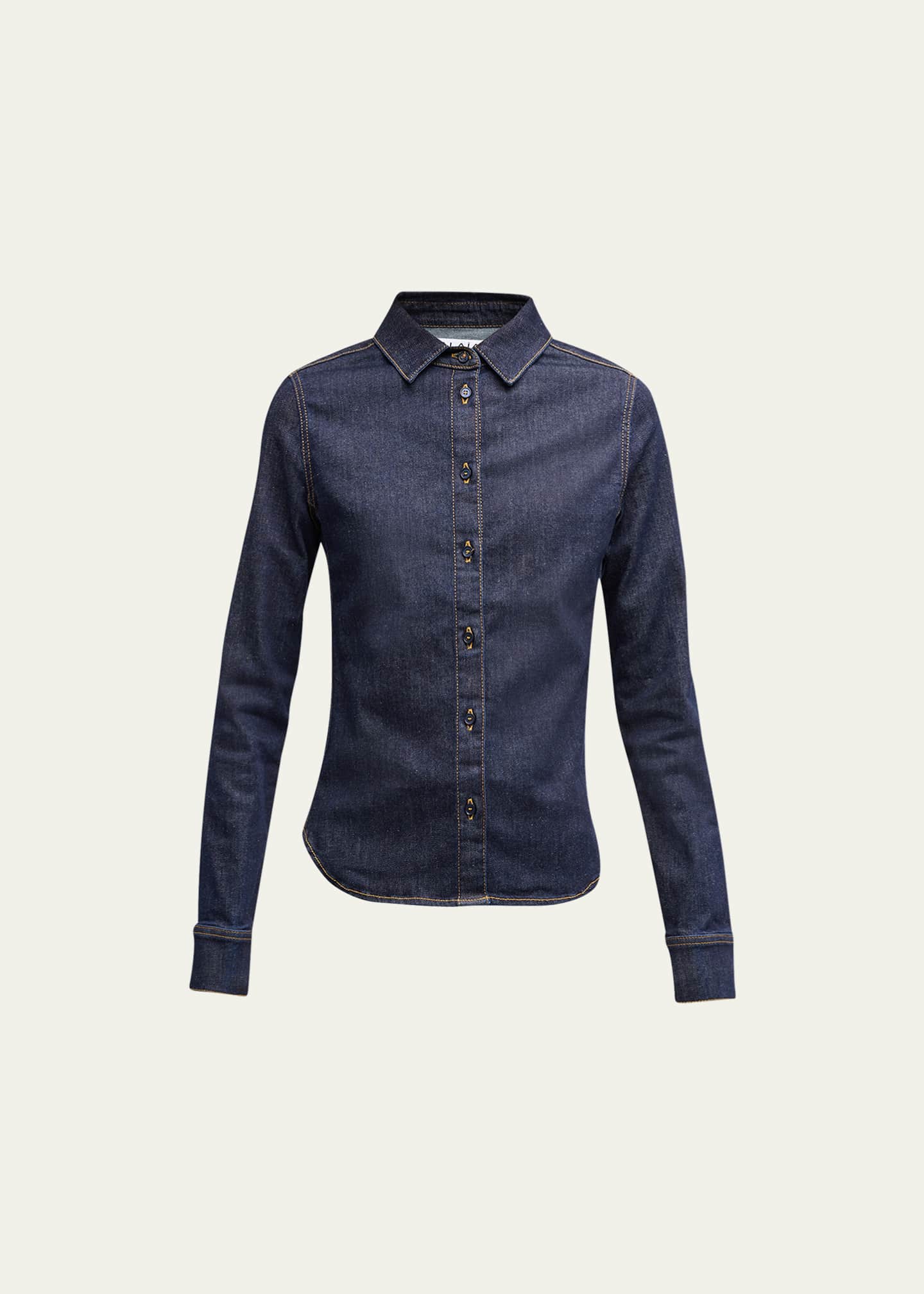 denim fitted shirt women's