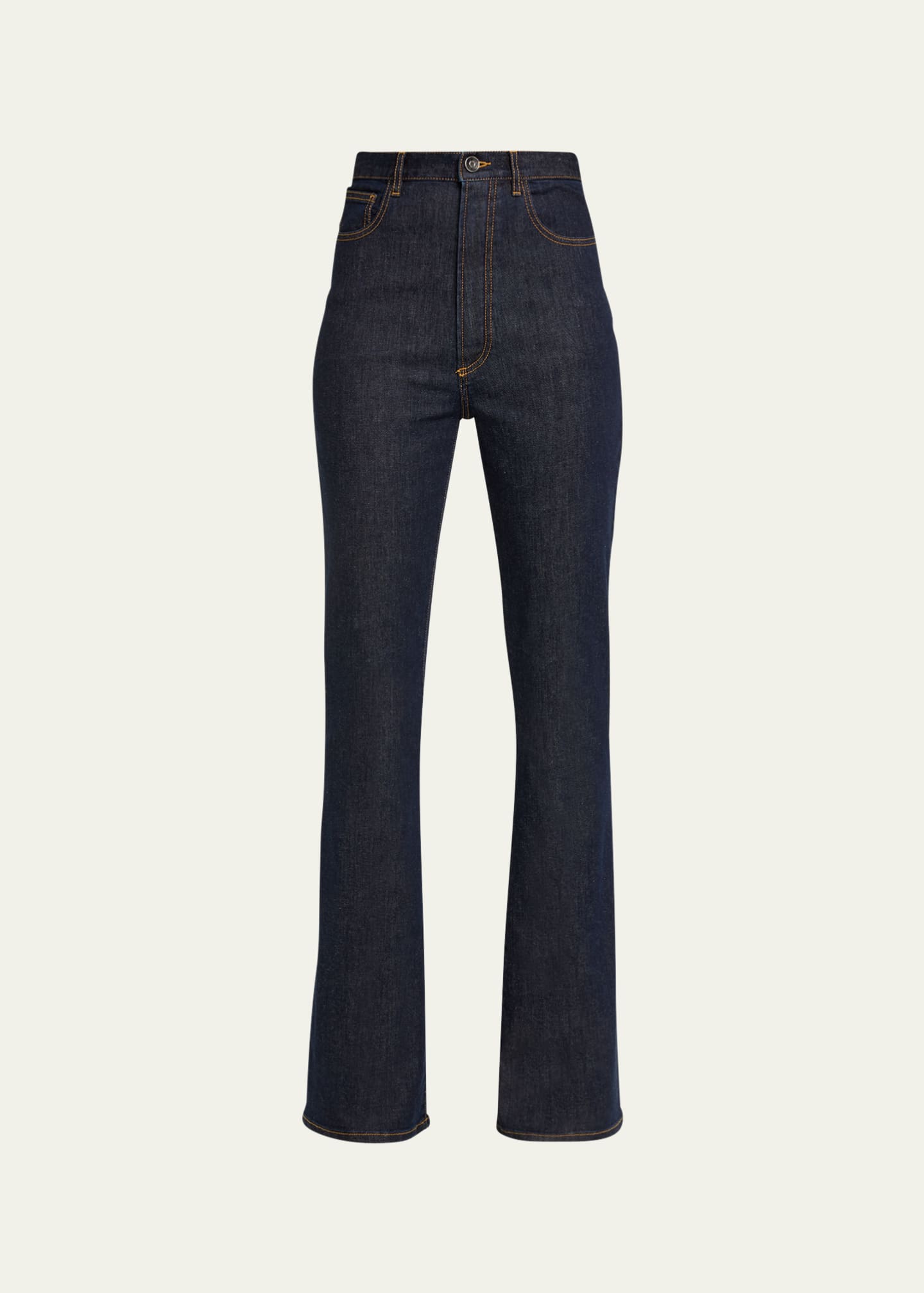 ALAIA High-Rise Bootcut Jeans - Bergdorf Goodman
