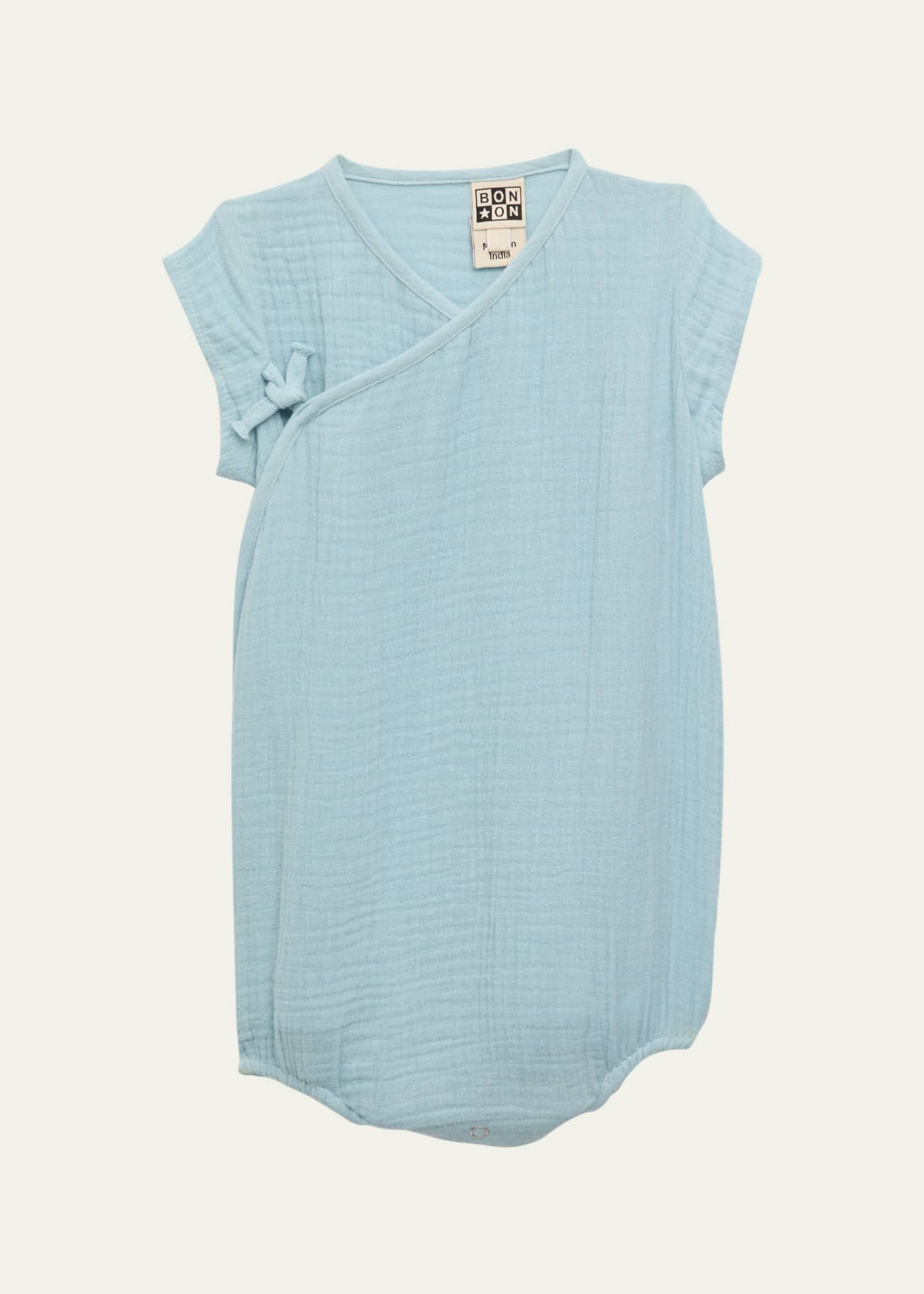 Bonton Girl's Cotton Kimono Bodysuit, Size 6M3 Bergdorf Goodman