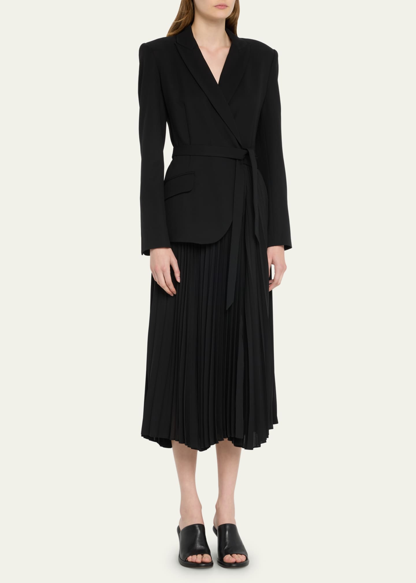 SIMKHAI Ambretta Crepe Combo Blazer Dress - Bergdorf Goodman