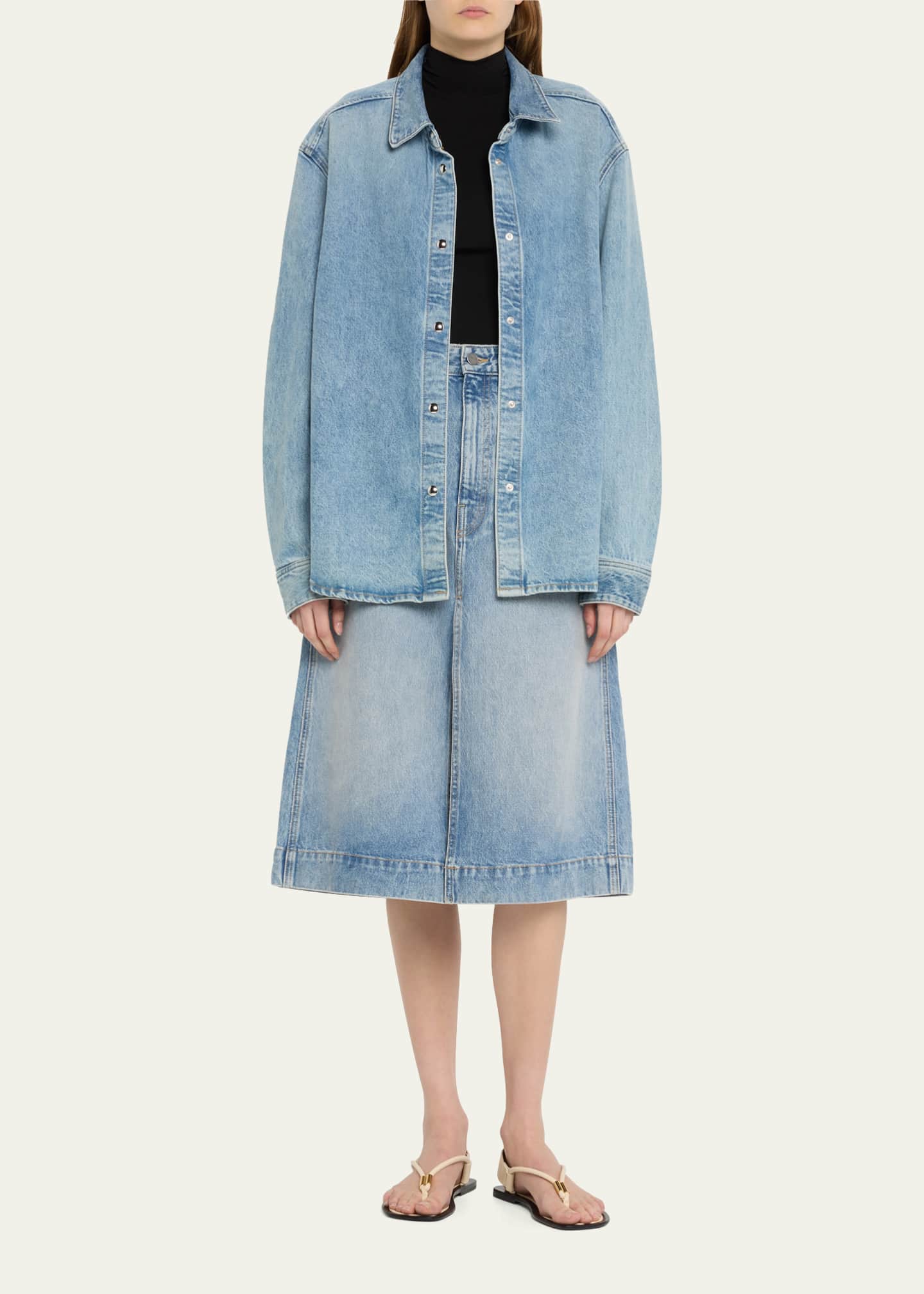 スカート KHAITE Woman Skirt Denim 1129917099W917 099 Khaite Outlet: Skirt woman - Denim | Khaite skirt