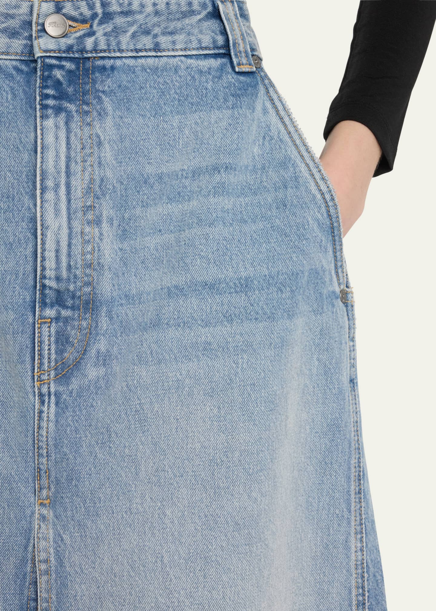 Khaite Charlene Denim Midi Skirt - Bergdorf Goodman