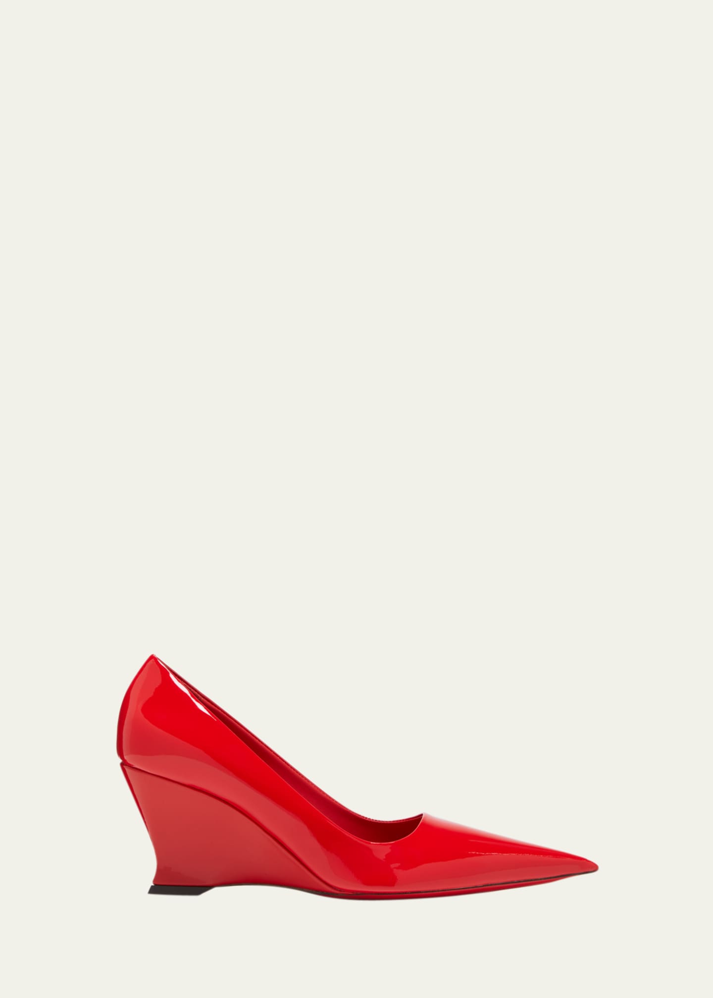 Red patent leather wedge heels best sale