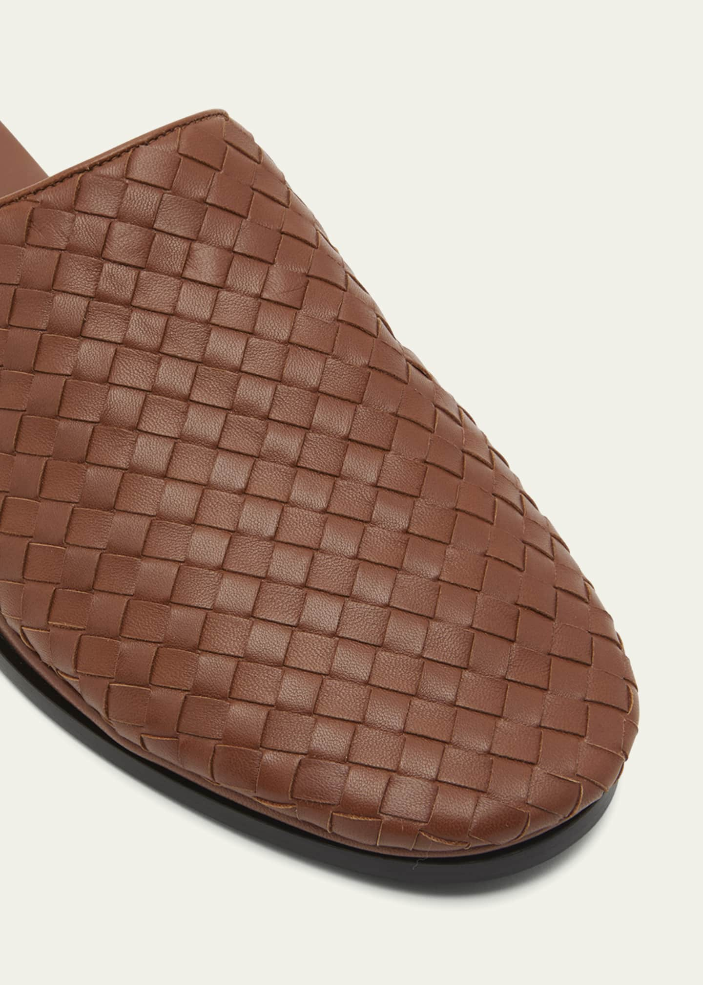 Bottega Veneta Intrecciato Woven Leather Mule Slippers