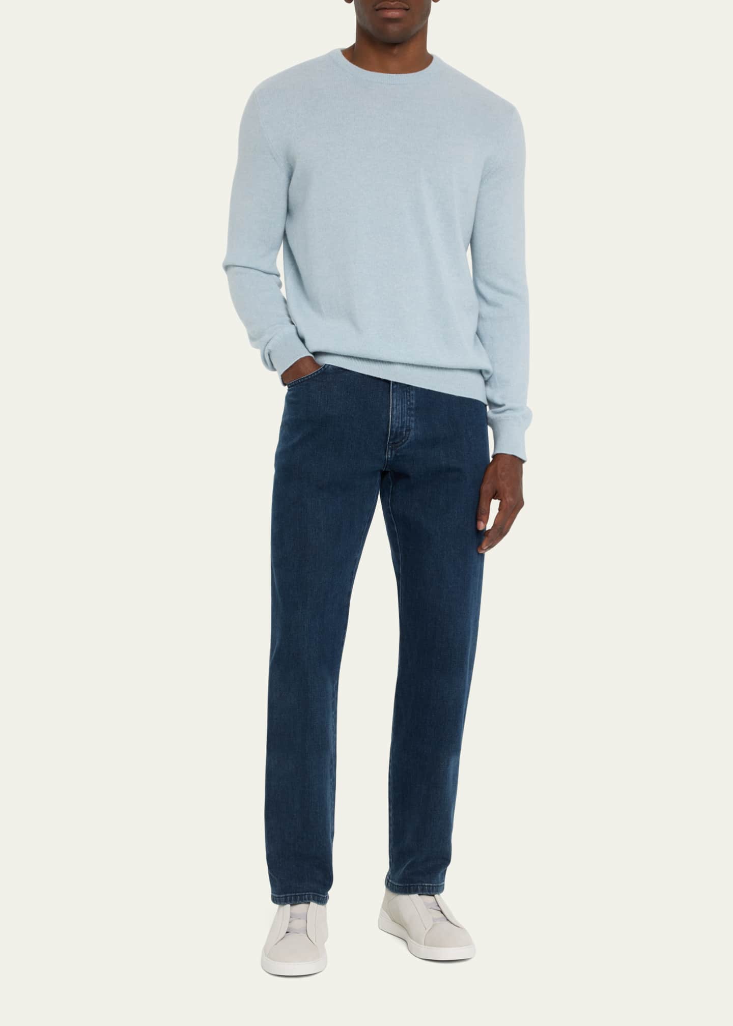 ZEGNA Men's Triple Stitch Suede Low-Top Sneakers Image 3 of 5