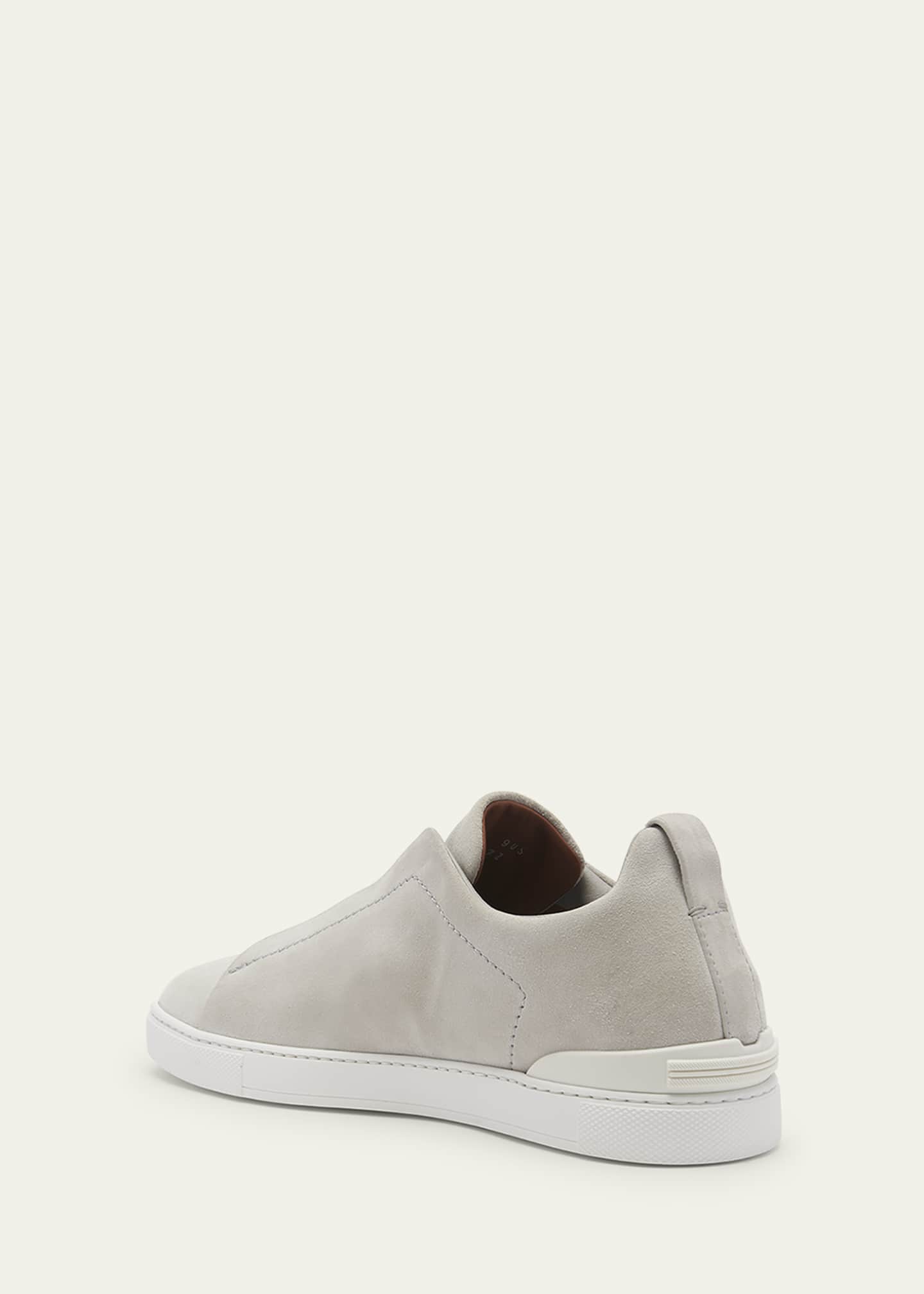ZEGNA Men's Triple Stitch Suede Low-Top Sneakers Image 4 of 5