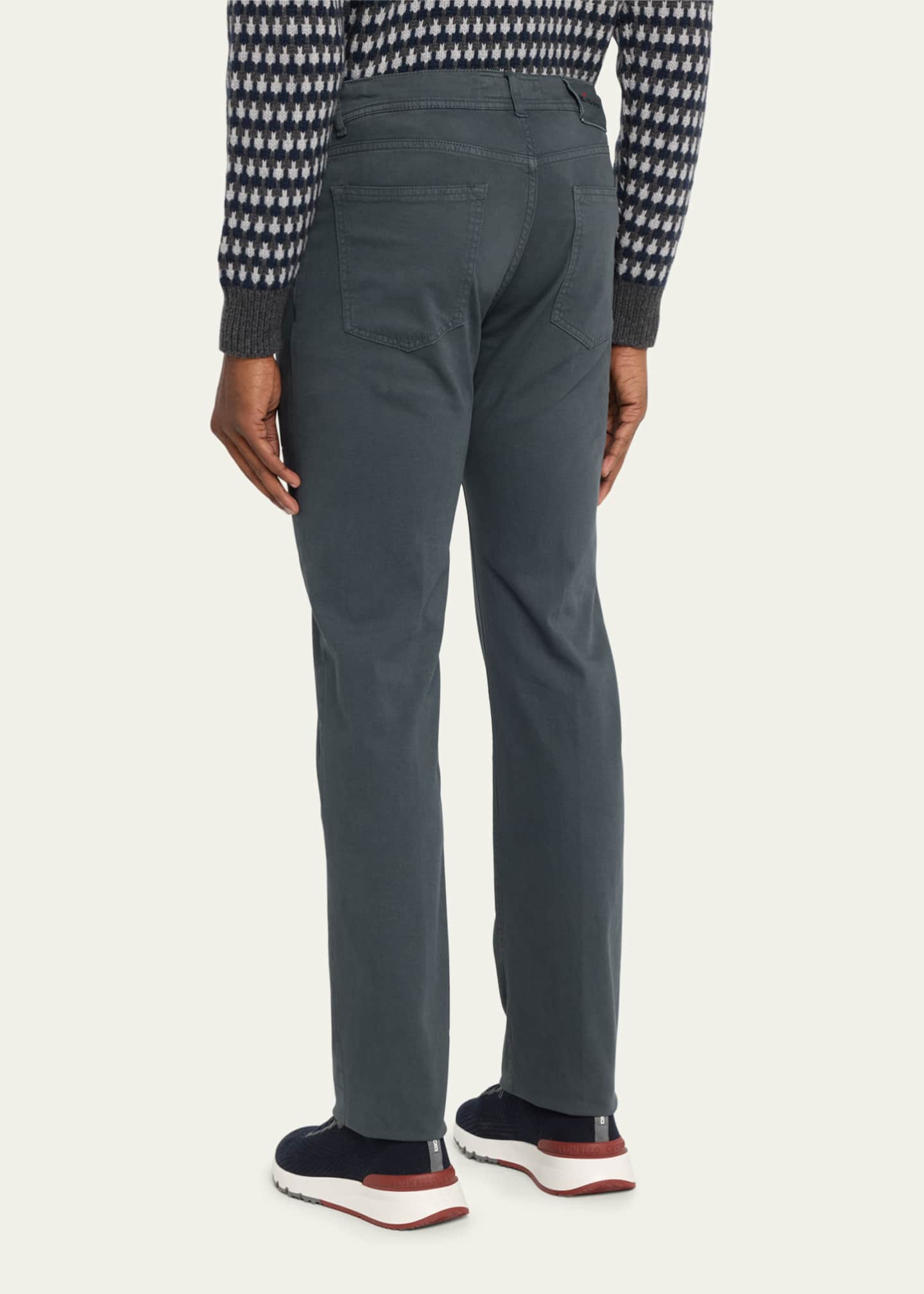 Kiton Men's Cotton-Cashmere 5-Pocket Jeans Image 3 of 5