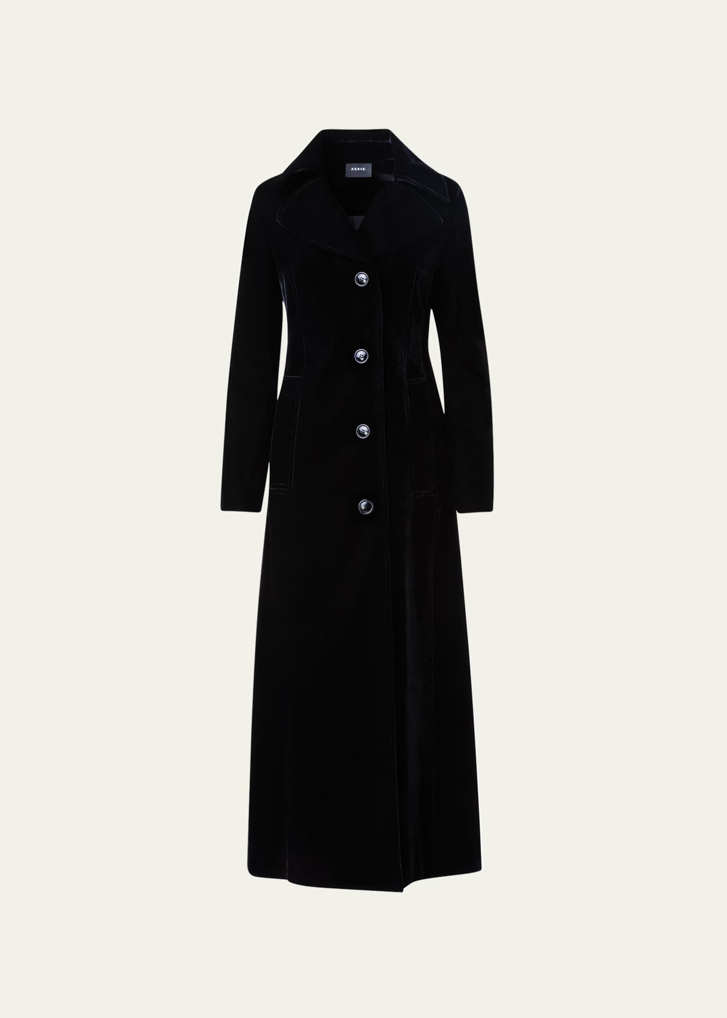 Velvet maxi sales coat