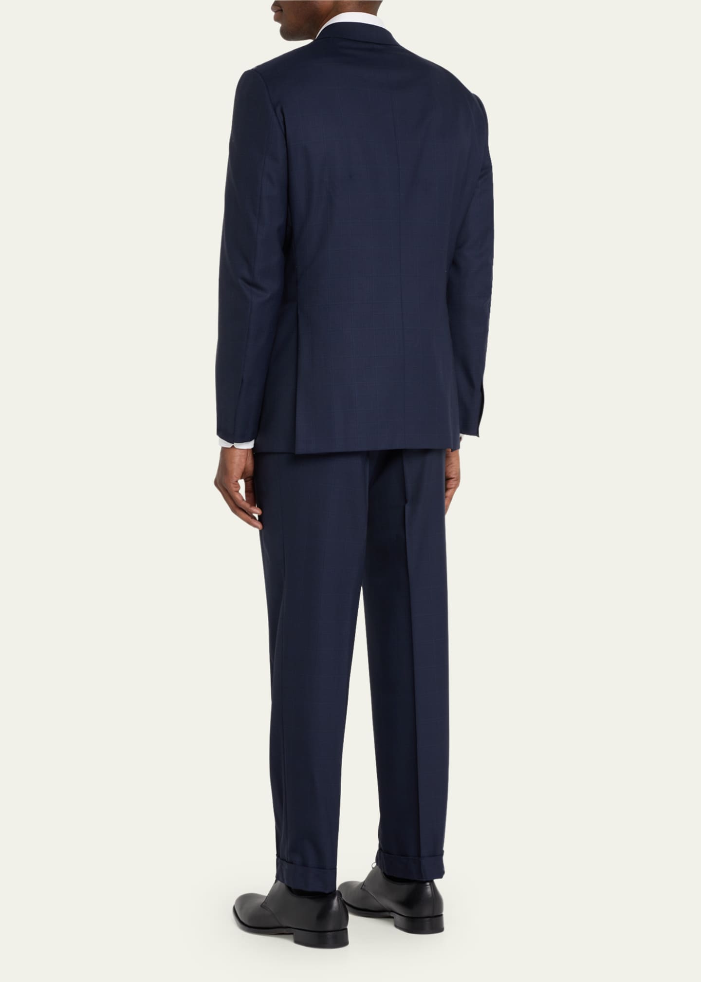 Brioni Men's Brun Wool Plaid Suit Image 3 of 5