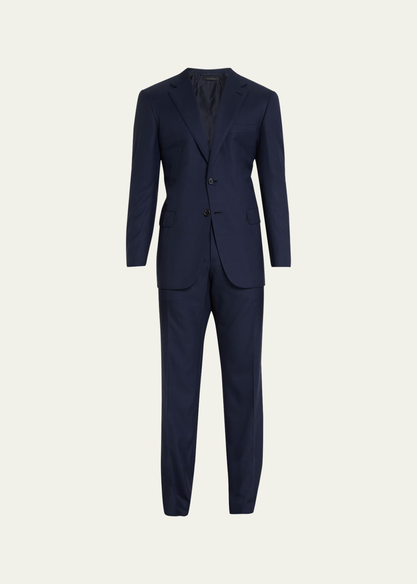 Brioni Men's Brun Wool Plaid Suit Image 1 of 5