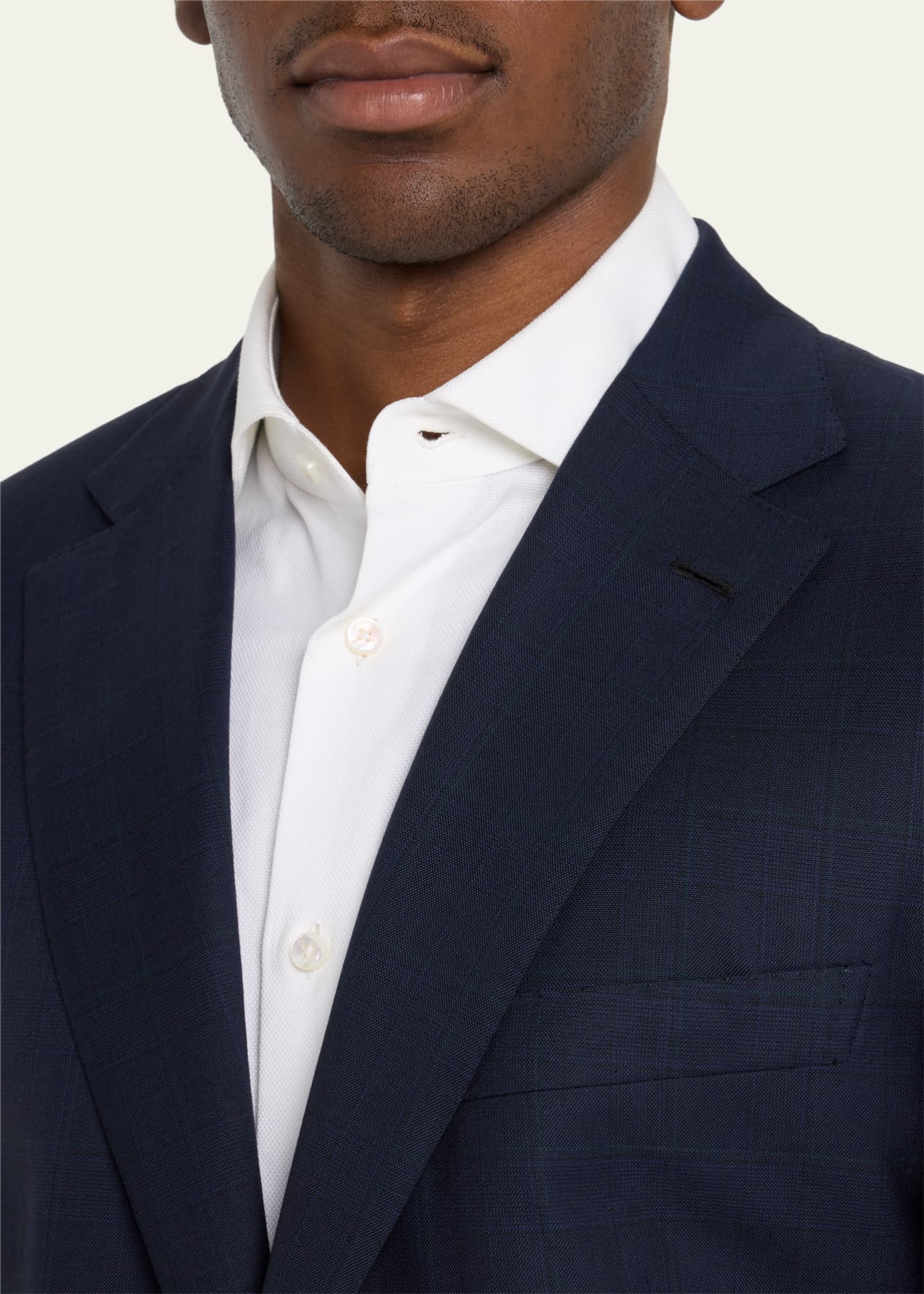 Brioni Men's Brun Wool Plaid Suit Image 5 of 5