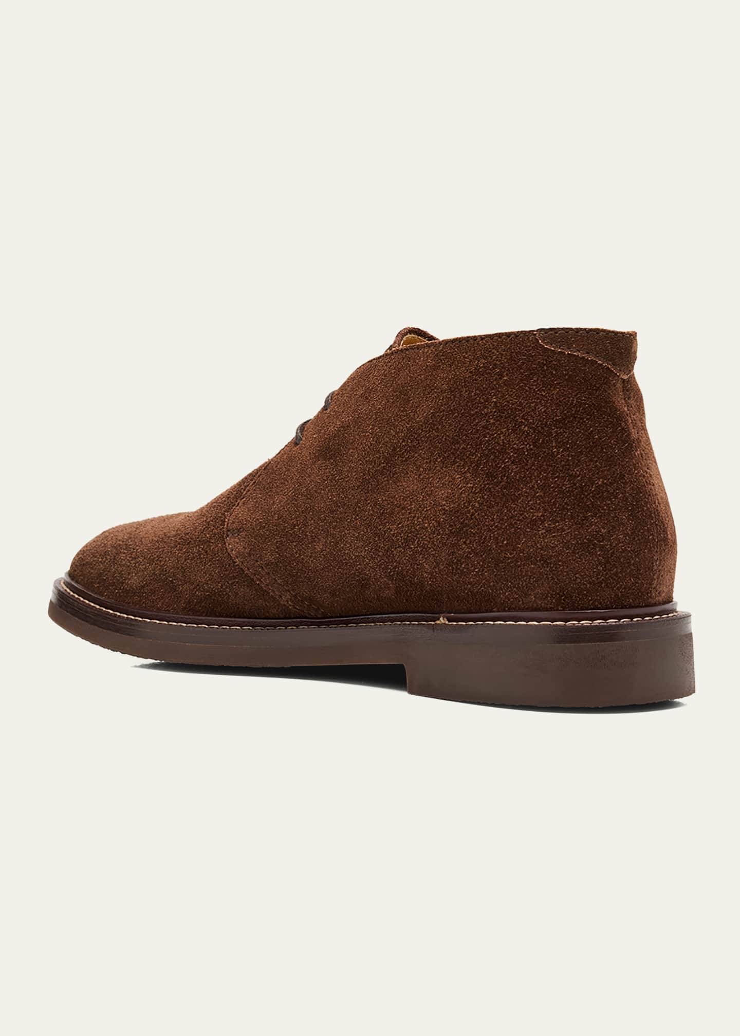 Brunello Cucinelli Men's Suede Flex Sole Chukka Boots Image 4 of 6