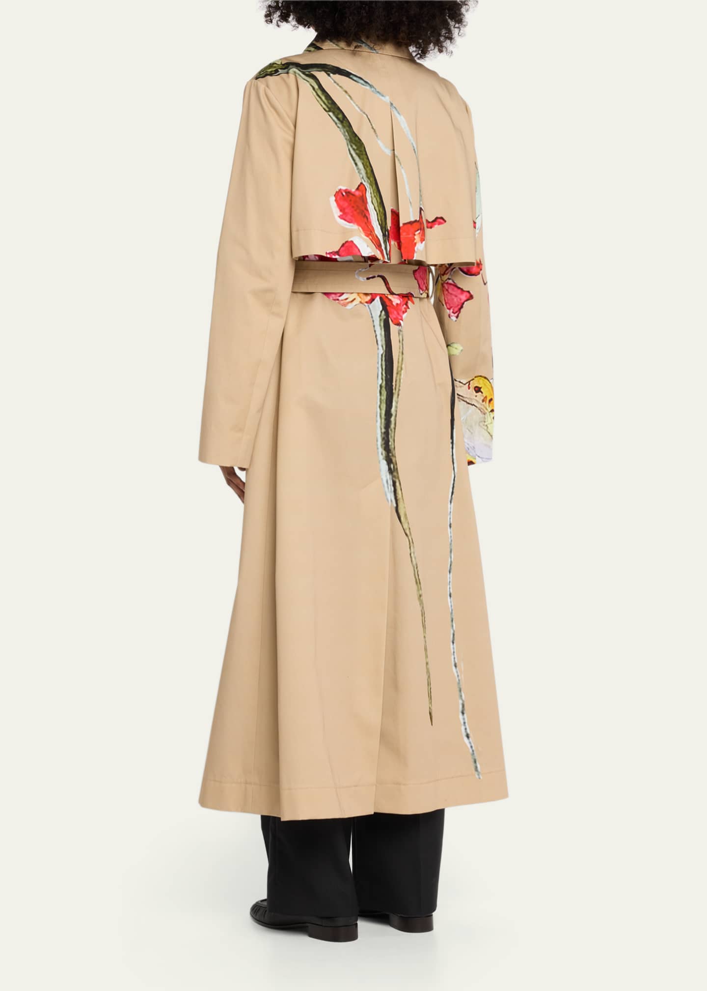 Floral hotsell trench coat