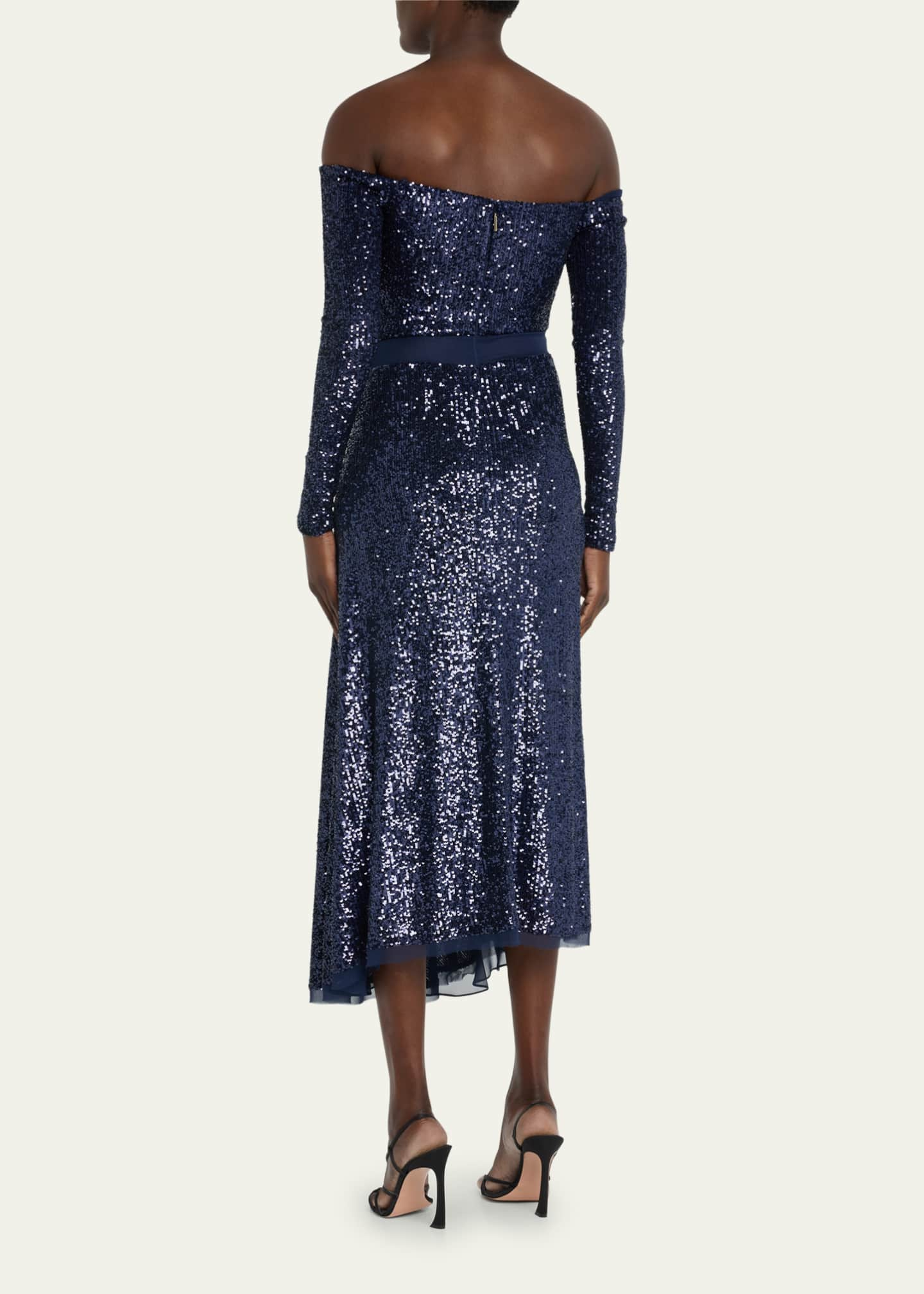 Jason Wu Collection Sequin Off-Shoulder Cocktail Dress - Bergdorf Goodman