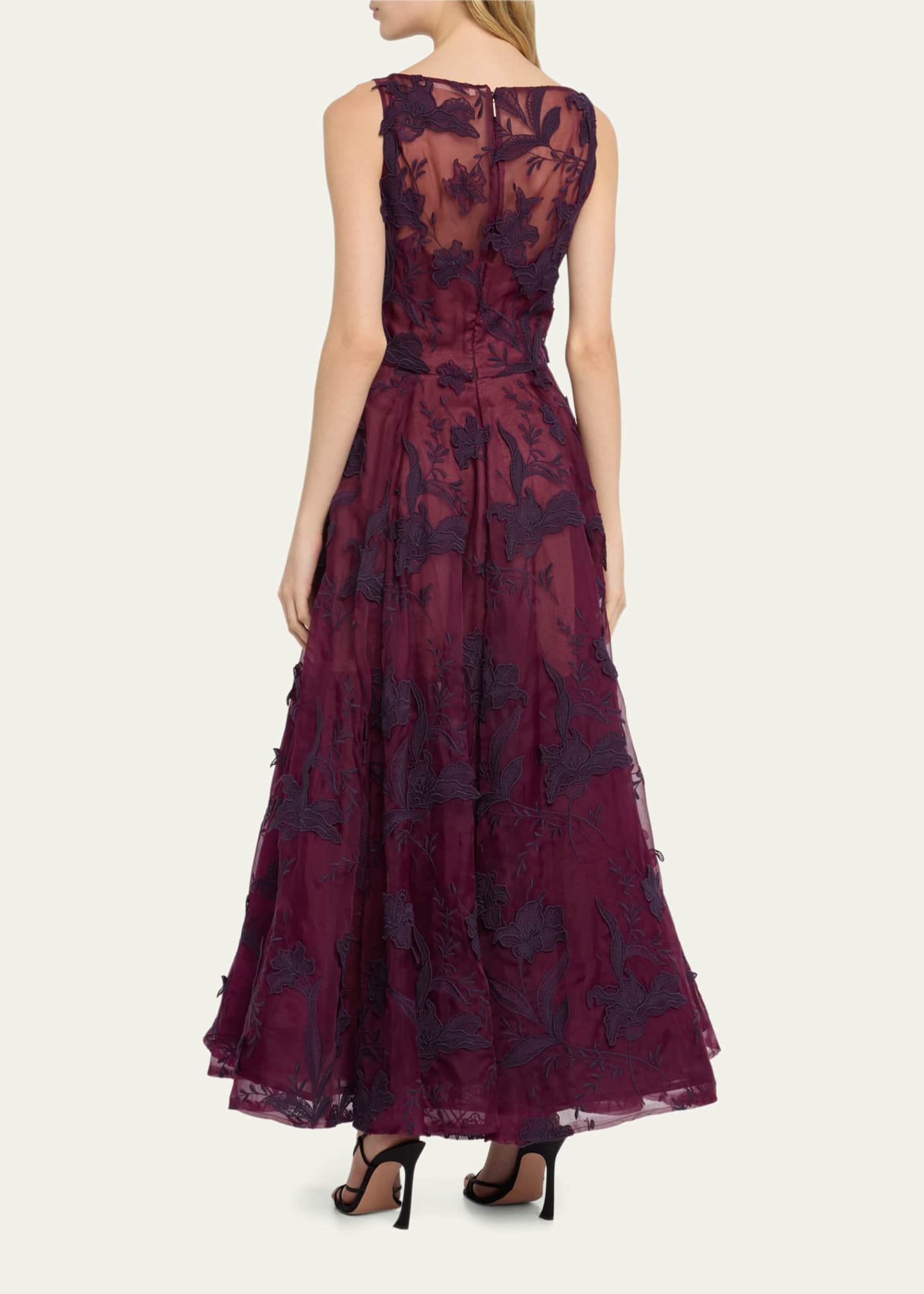 Jason Wu Collection Embroidered Organza Sleeveless Cocktail Dress