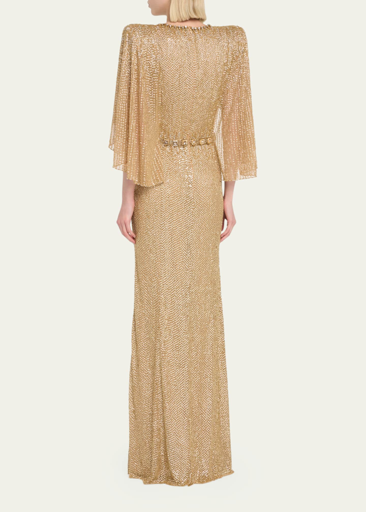 Jenny Packham Gold Sequin Dress