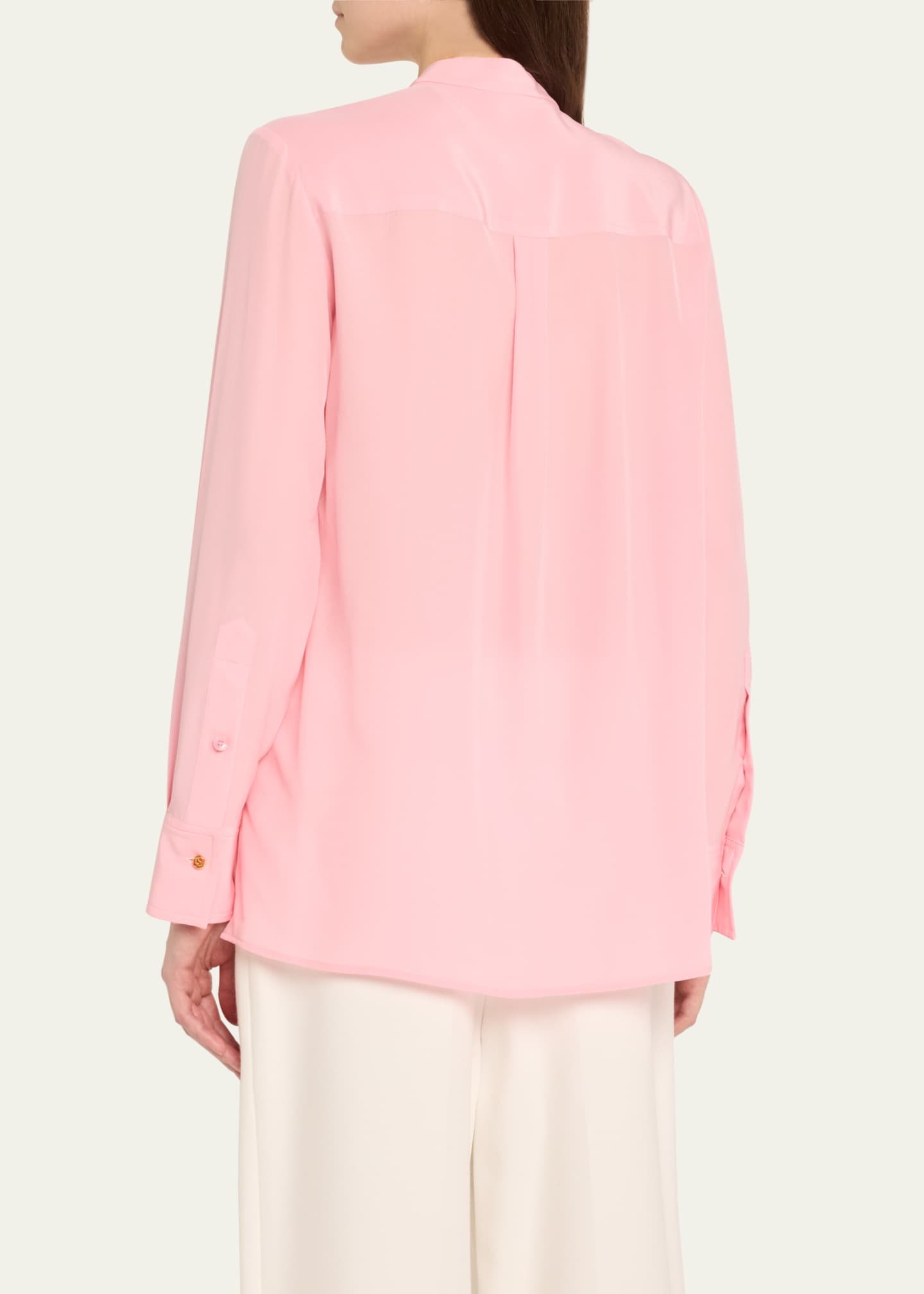Stella McCartney Ava Silk Henley Blouse Image 3 of 5