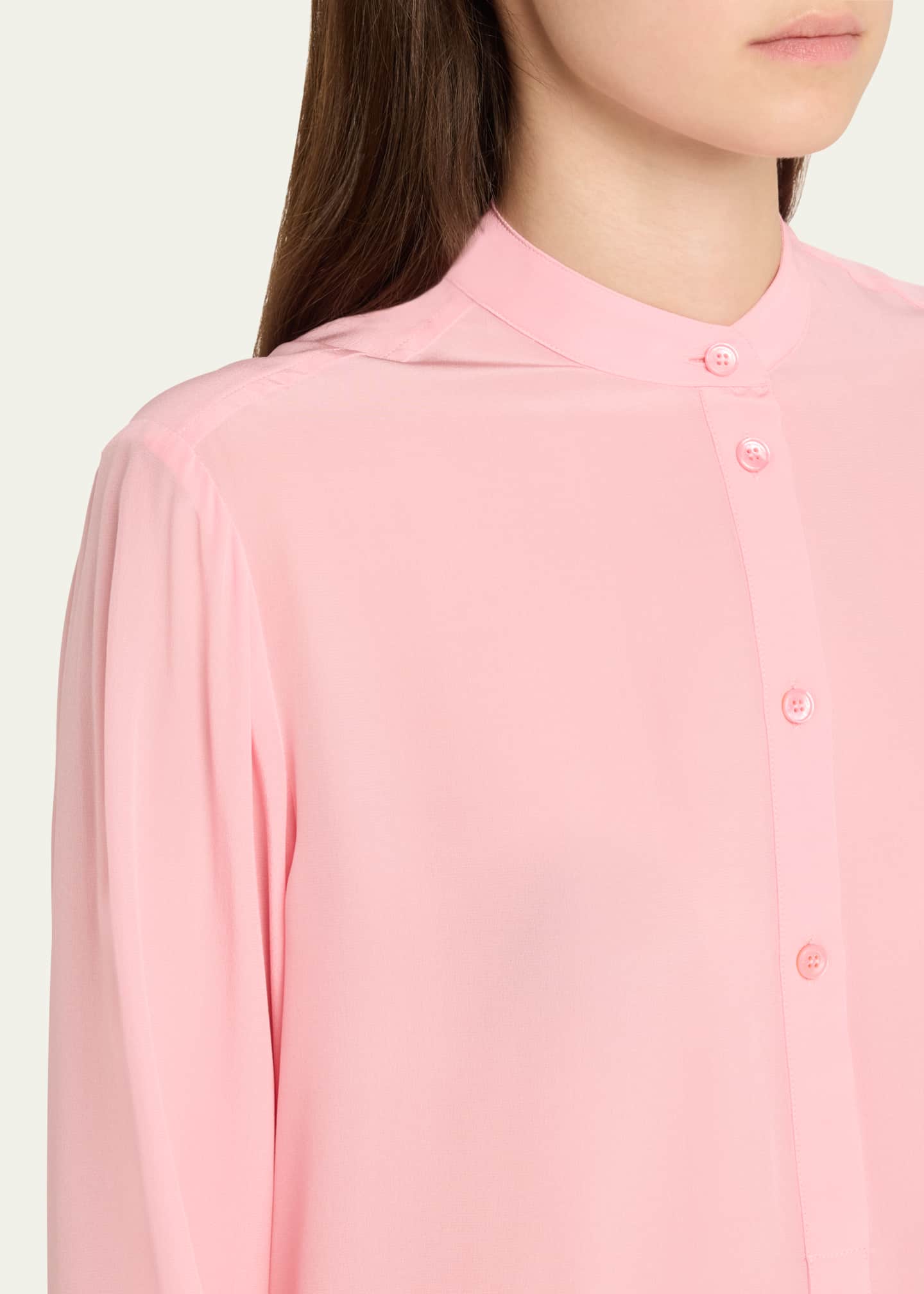 Stella McCartney Ava Silk Henley Blouse Image 5 of 5