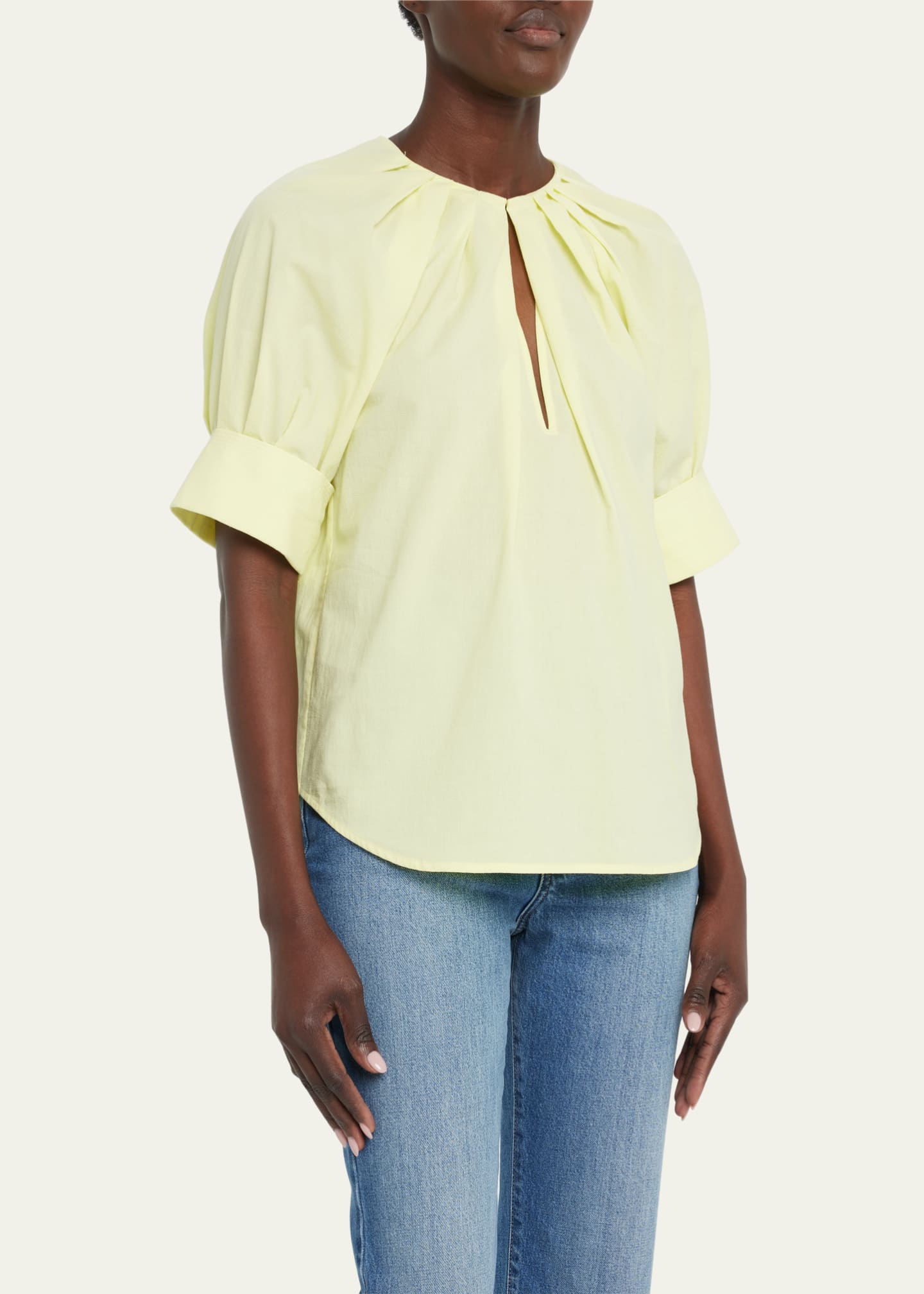 A.L.C. Carey PuffSleeve Keyhole Top Bergdorf Goodman