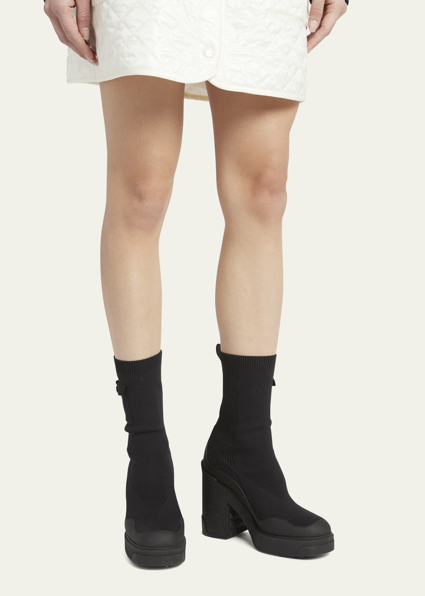 Moncler Splora Pocket Knit Ankle Boots