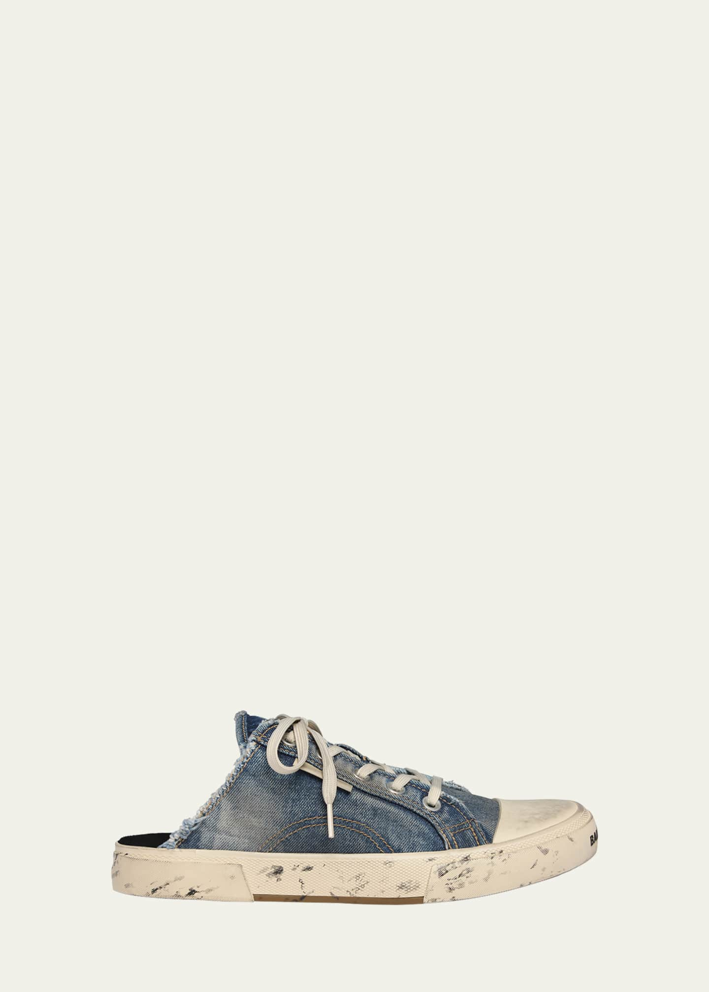 Paris Mule Denim Sneakers in Blue - Balenciaga