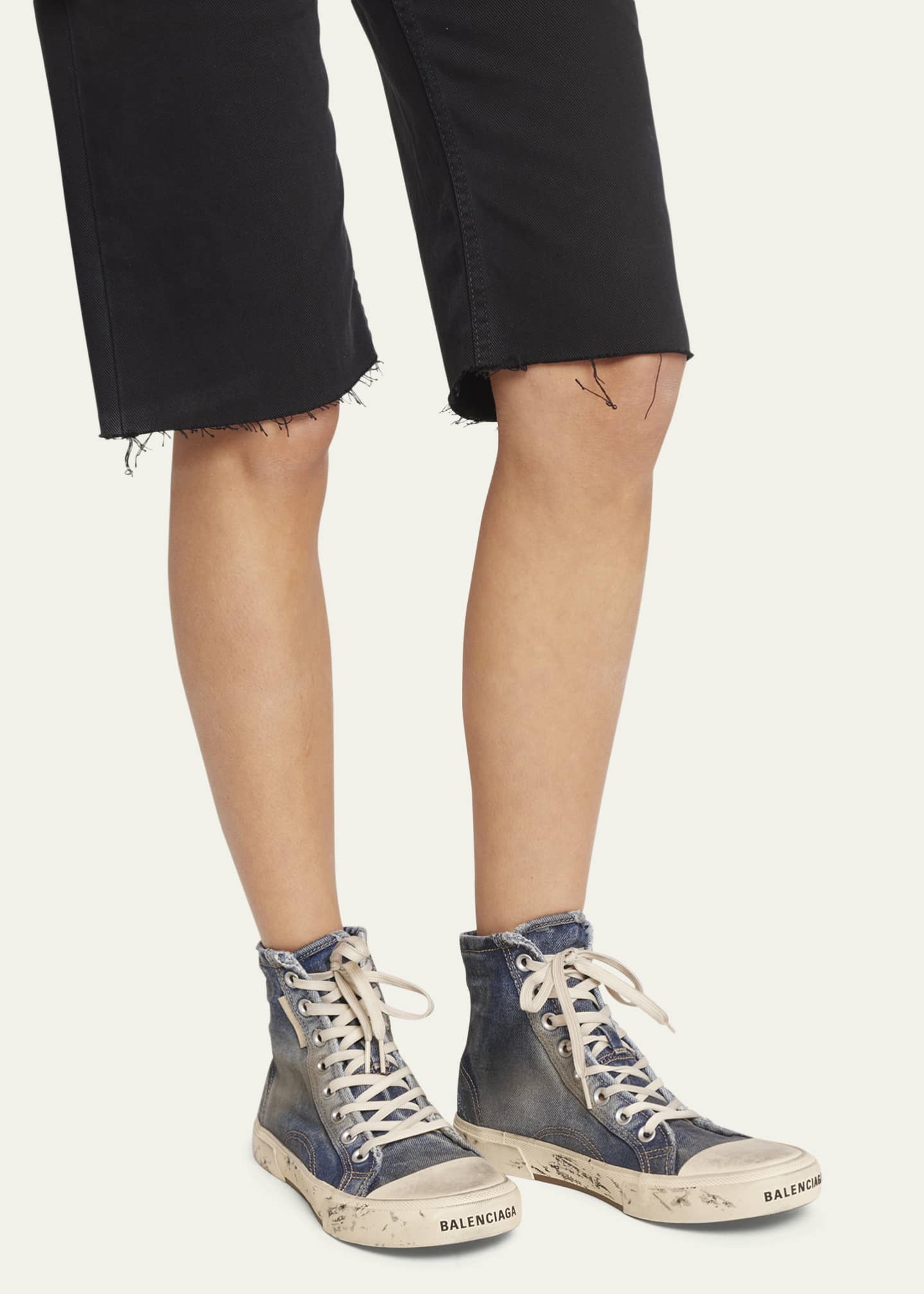 Paris Mule Denim Sneakers in Blue - Balenciaga