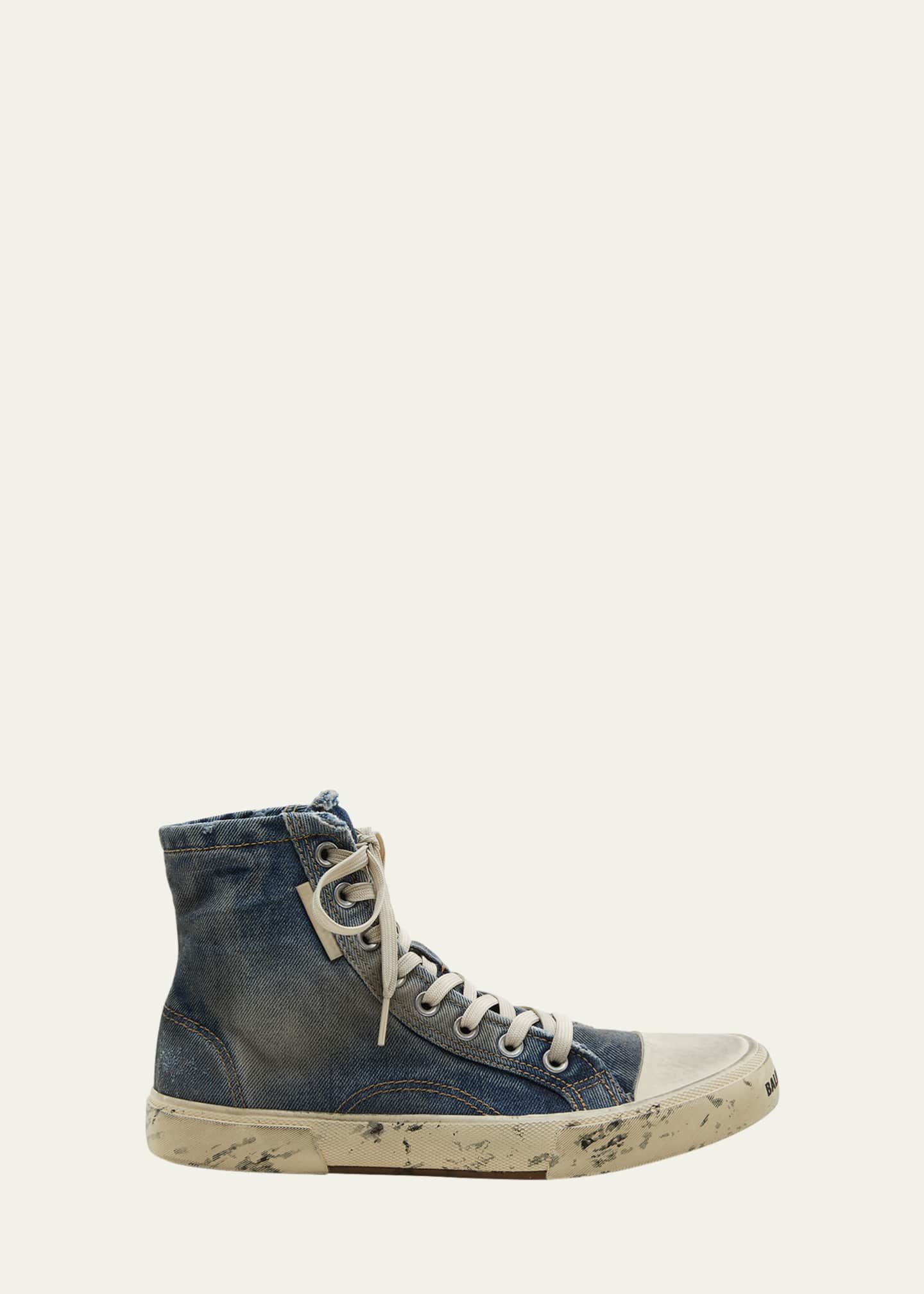 Hindre Moden forsikring Balenciaga Paris Denim High-Top Sneakers - Bergdorf Goodman