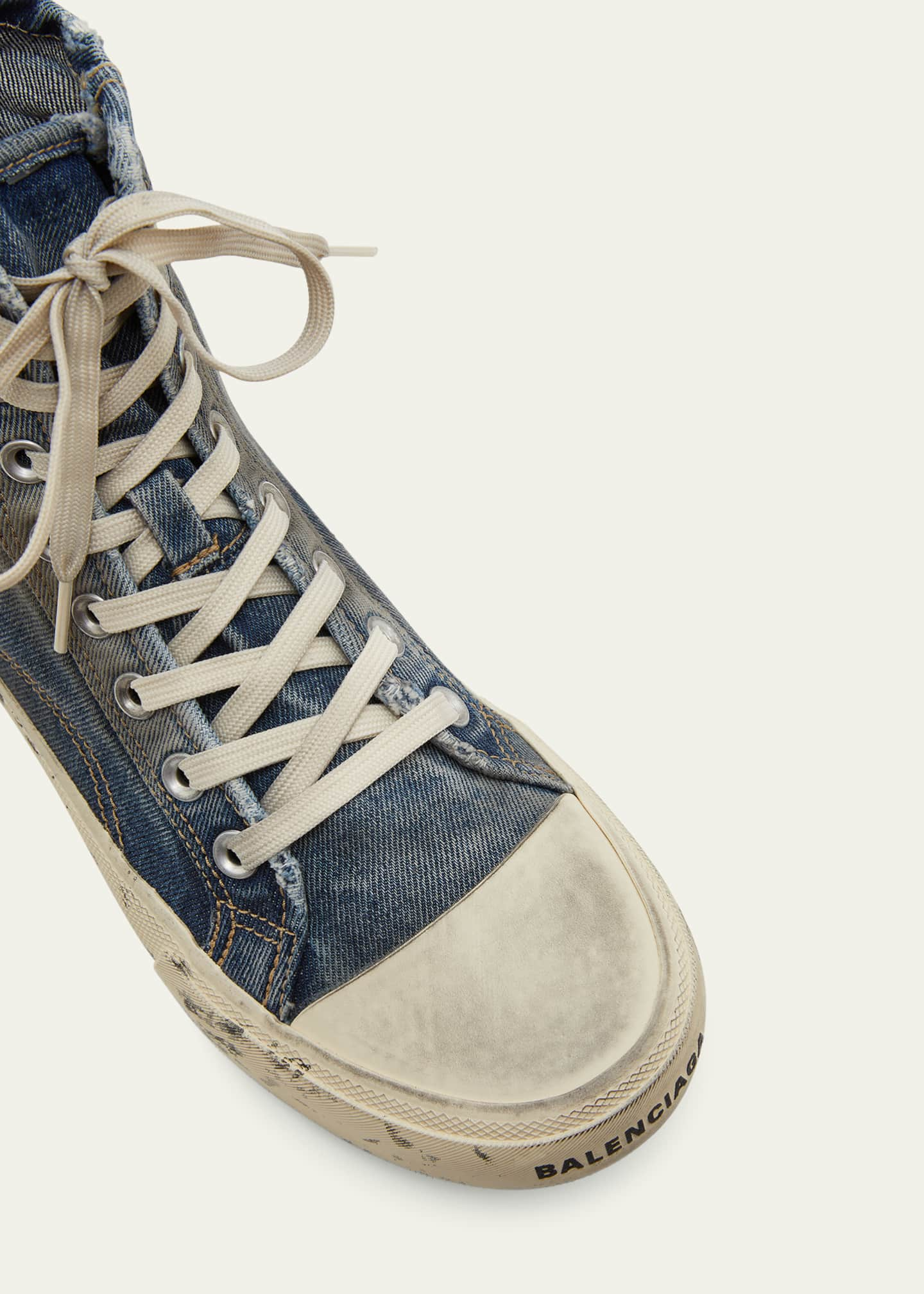 Paris Mule Denim Sneakers in Blue - Balenciaga