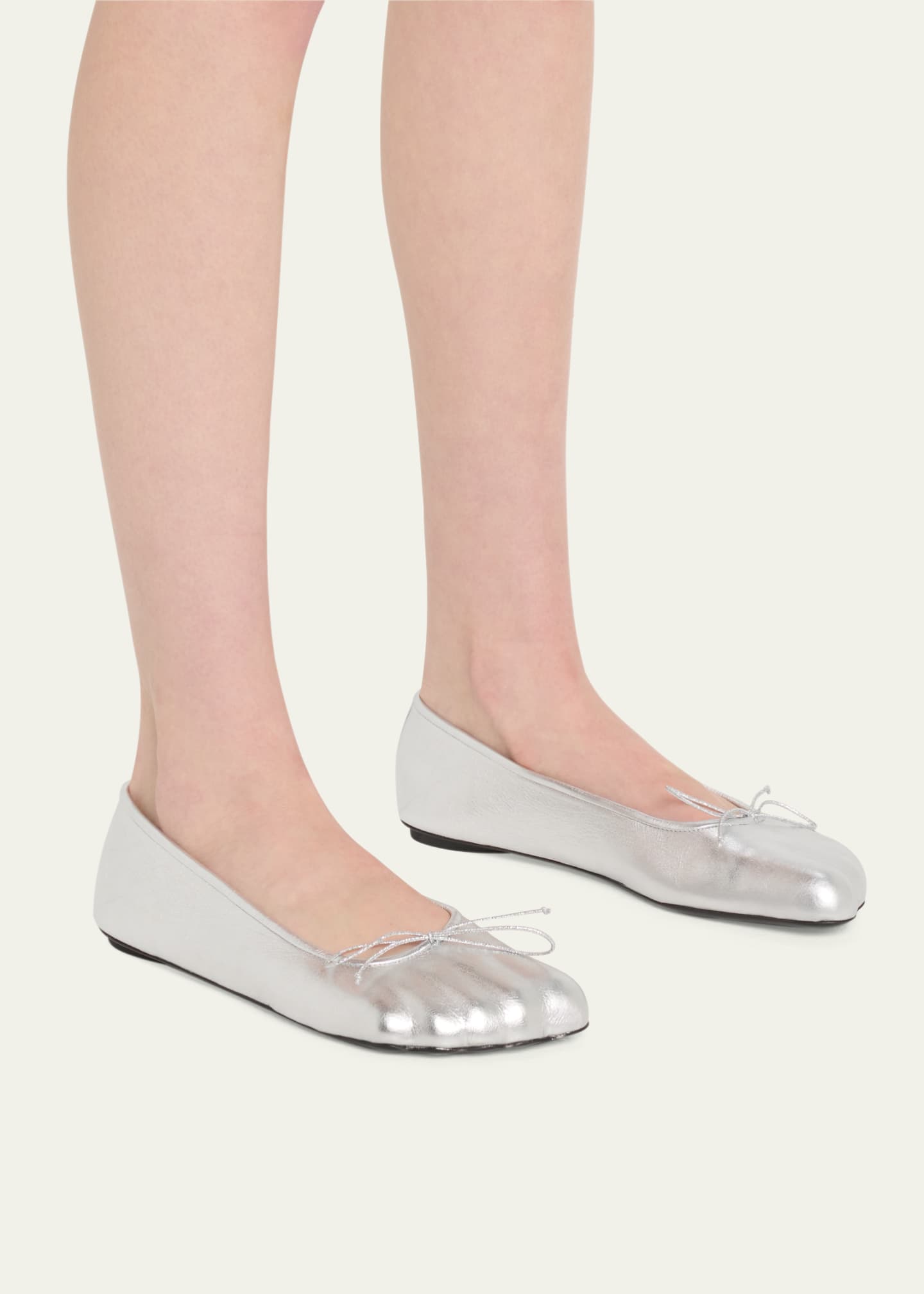 Balenciaga Anatomic Metallic Ballerina Flats - Bergdorf Goodman