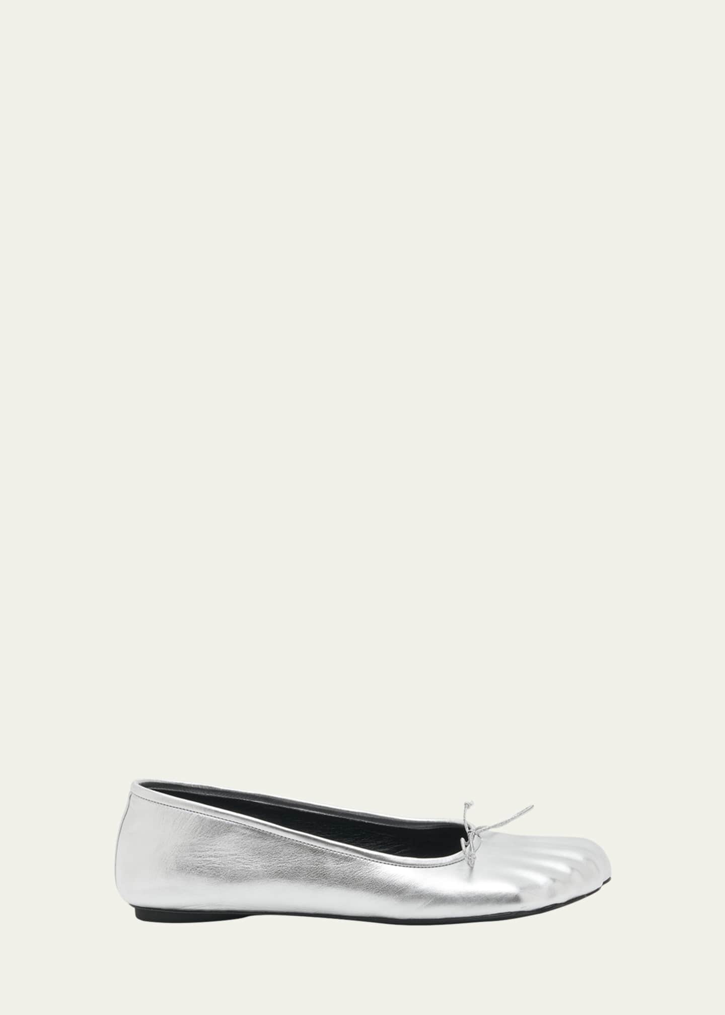 Metallic ballet flats hotsell