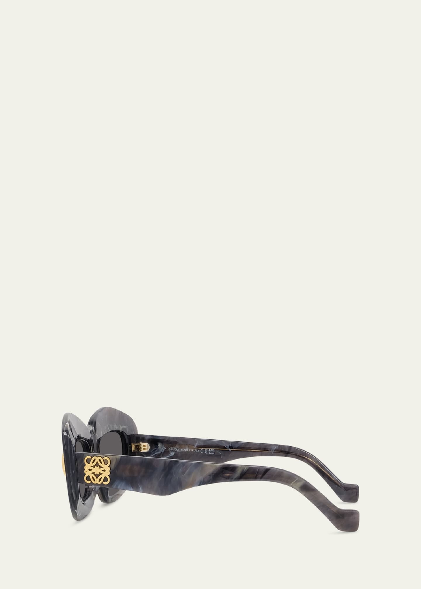 Loewe Silver Screen Chunky Acetate Rectangle Sunglasses Image 3 of 5