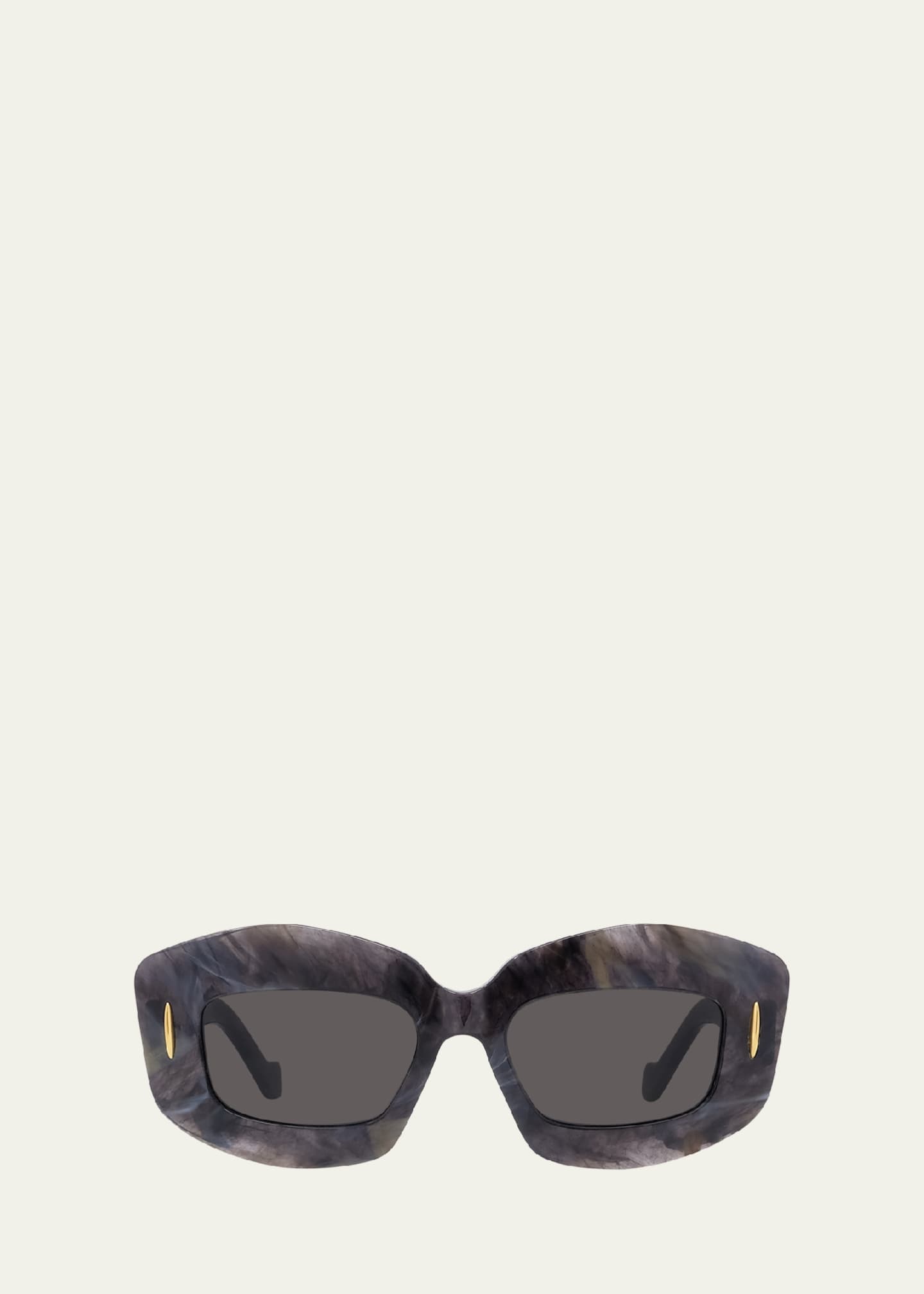 Loewe Silver Screen Chunky Acetate Rectangle Sunglasses Image 1 of 5