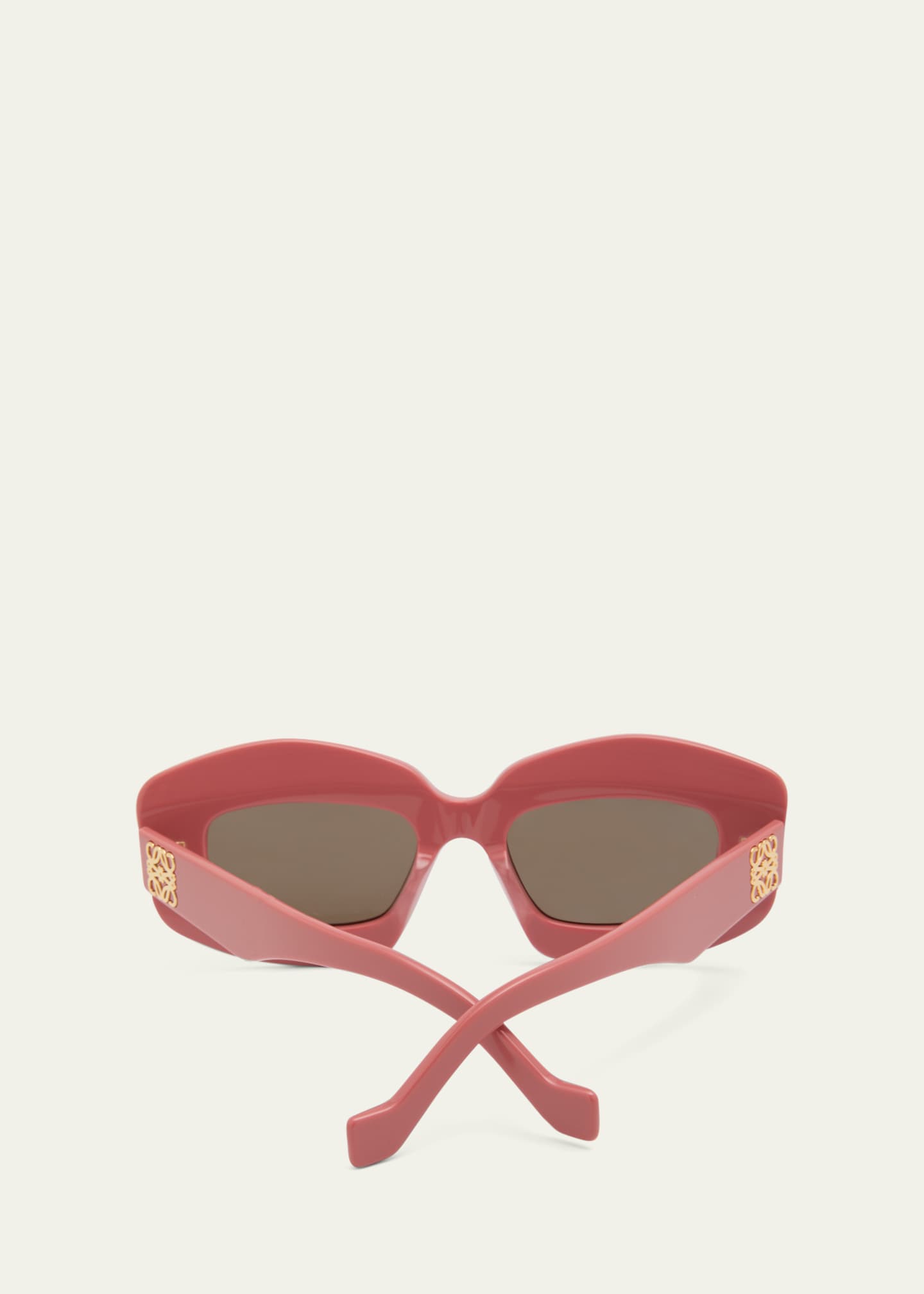 Screen Rectangular Sunglasses in Pink - Loewe