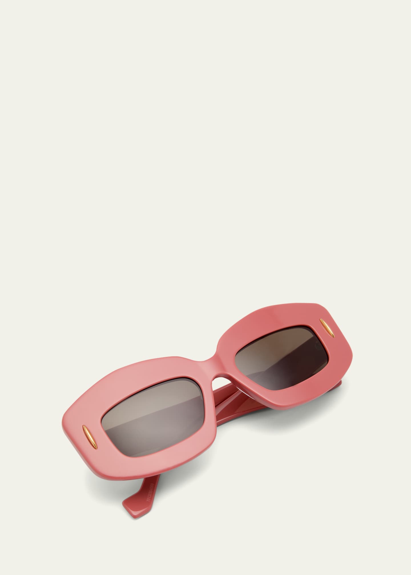 Loewe Silver Screen Chunky Acetate Rectangle Sunglasses Image 5 of 5