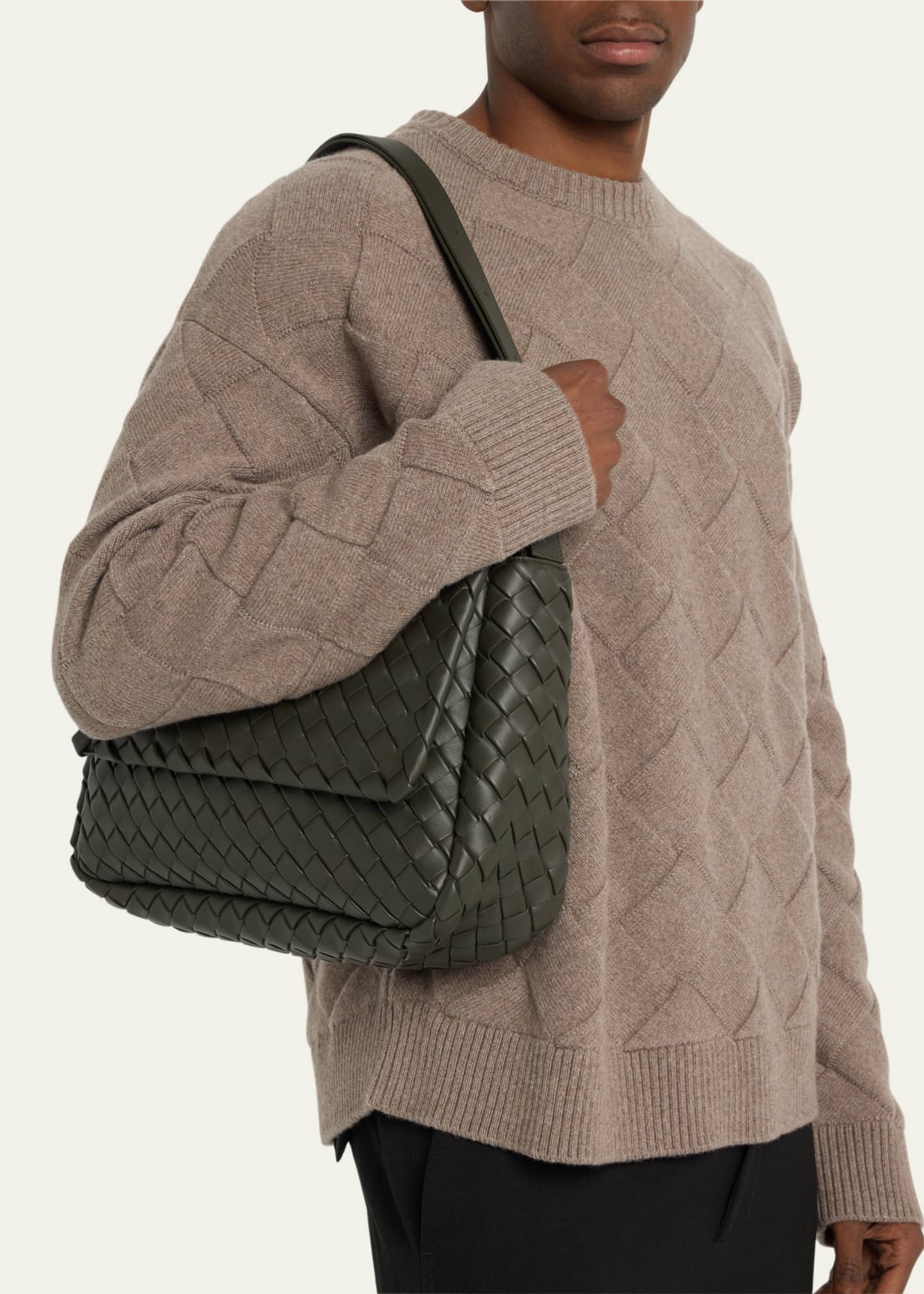 Bottega Veneta Men's Small Cobble Messenger