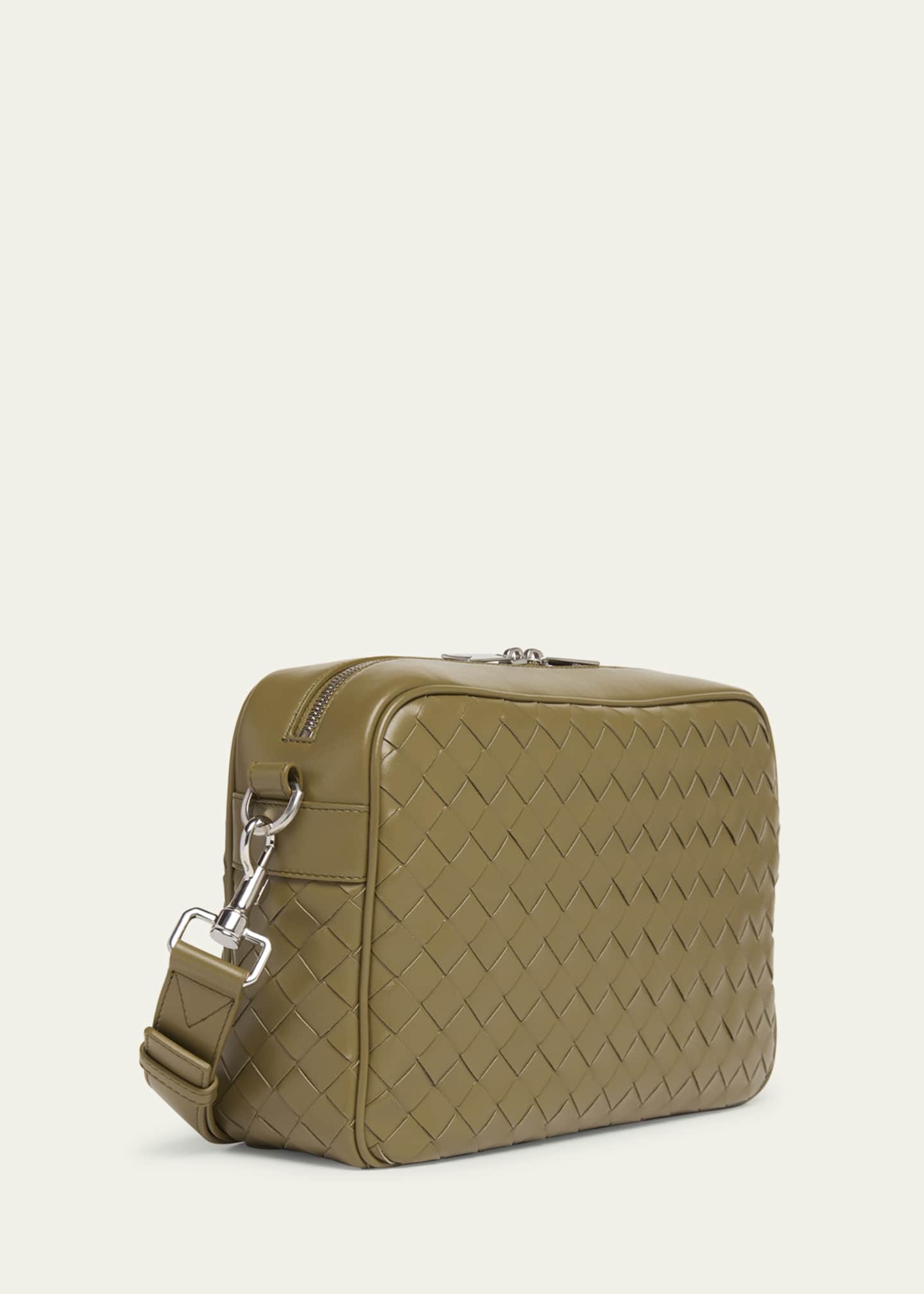 関税込 BOTTEGA VENETA Grey Leather Diago Crossbody Diago Small leather crossbody bag in grey - Bottega Veneta