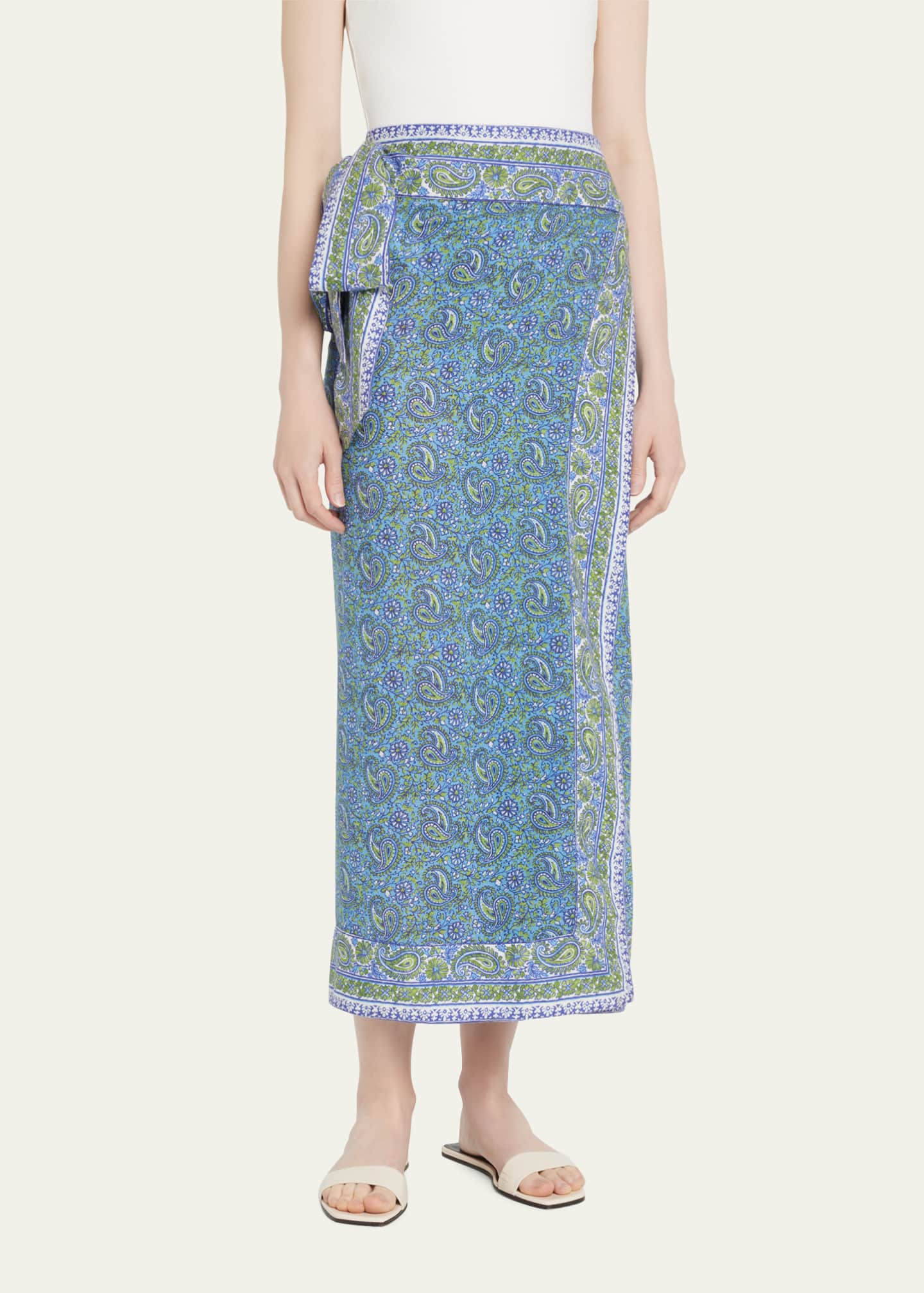 Veronica Beard Amura Paisley-Print Midi Wrap Skirt - Bergdorf Goodman