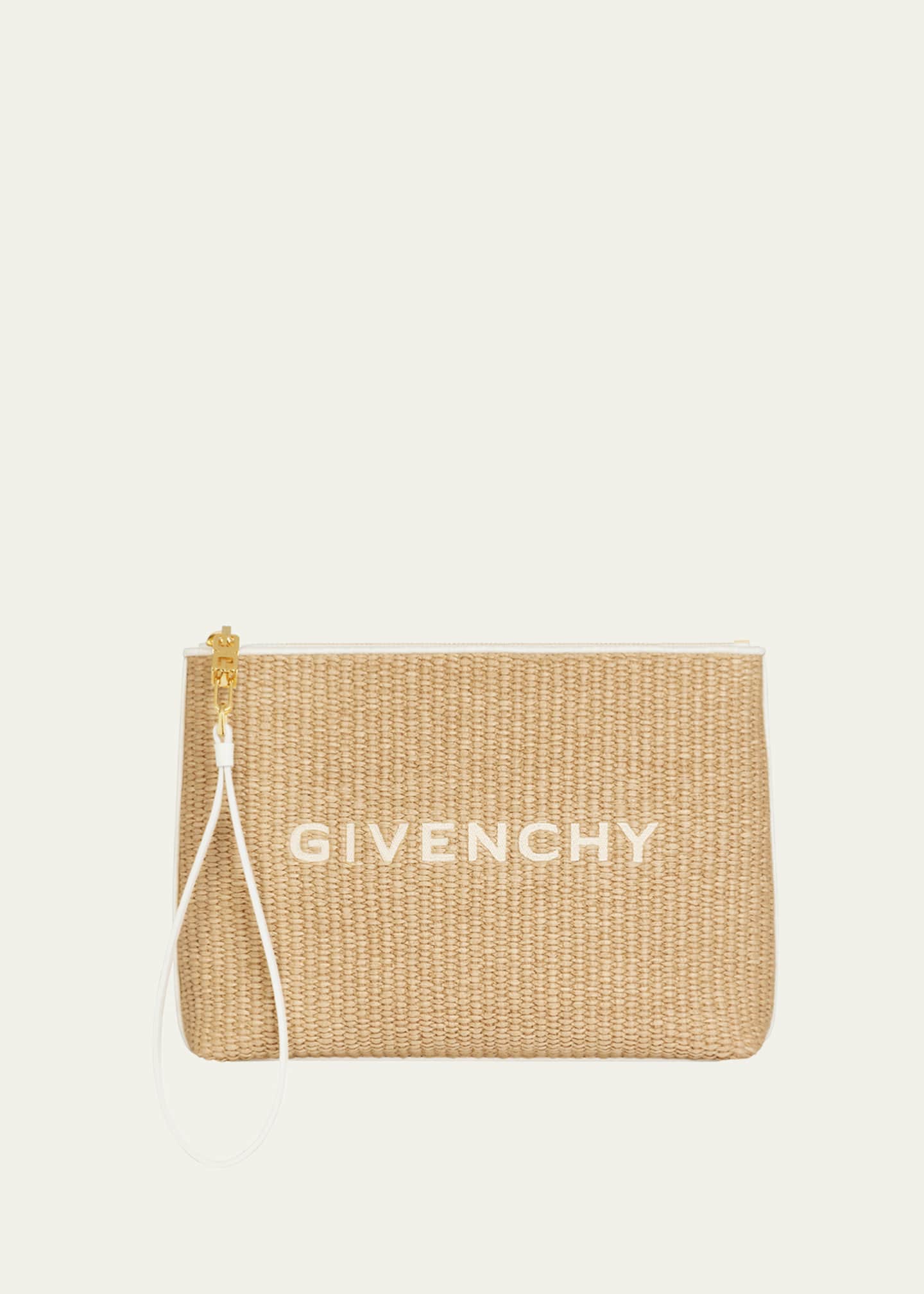 Givenchy Travel Pouch Clutch Bag in Raffia Bergdorf Goodman